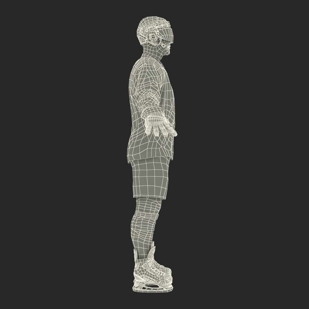 Hockey Player 3D Model – High Quality Rigged Character, FBX, OBJ - View 57
