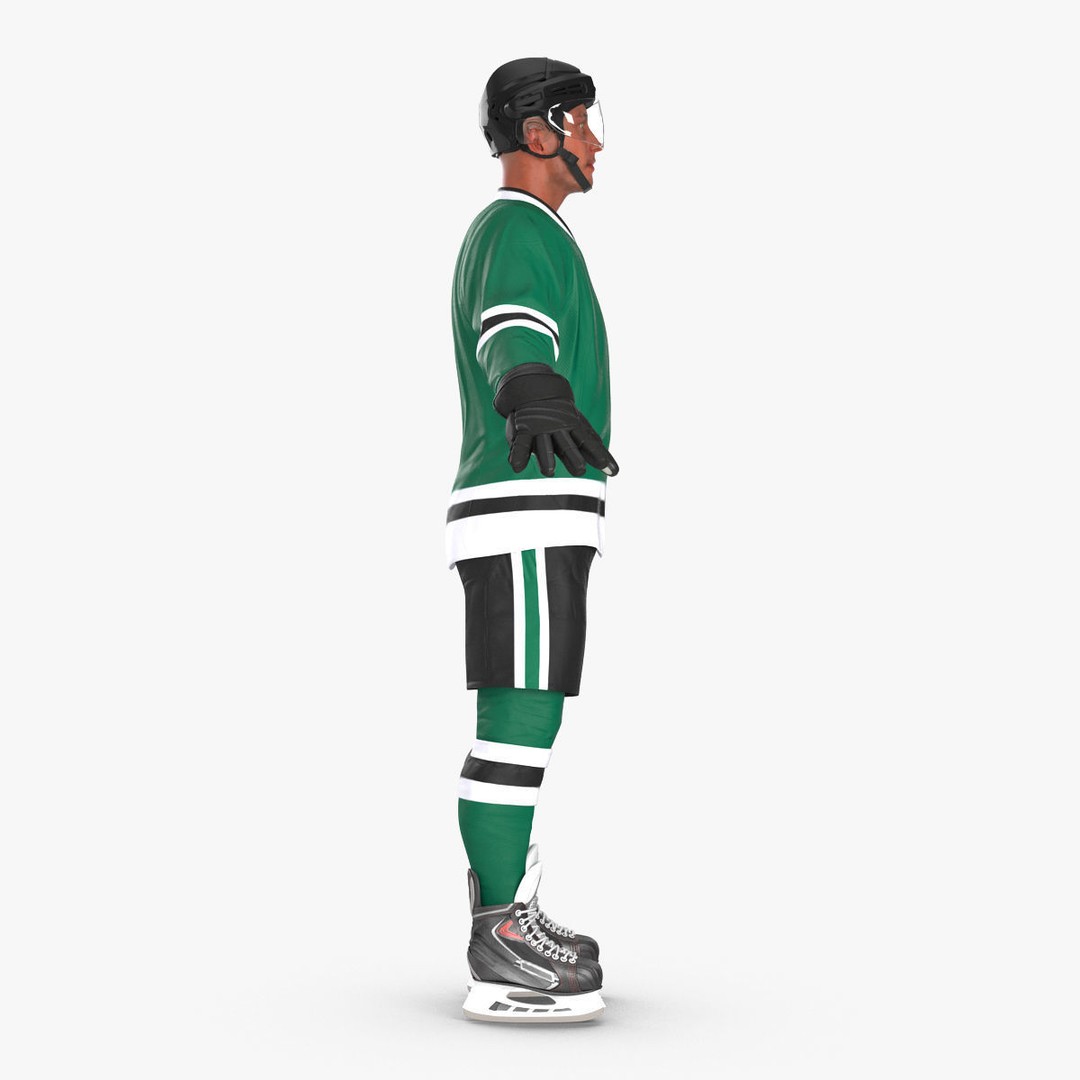 Hockey Player 3D Model – High Quality Rigged Character, FBX, OBJ - View 7