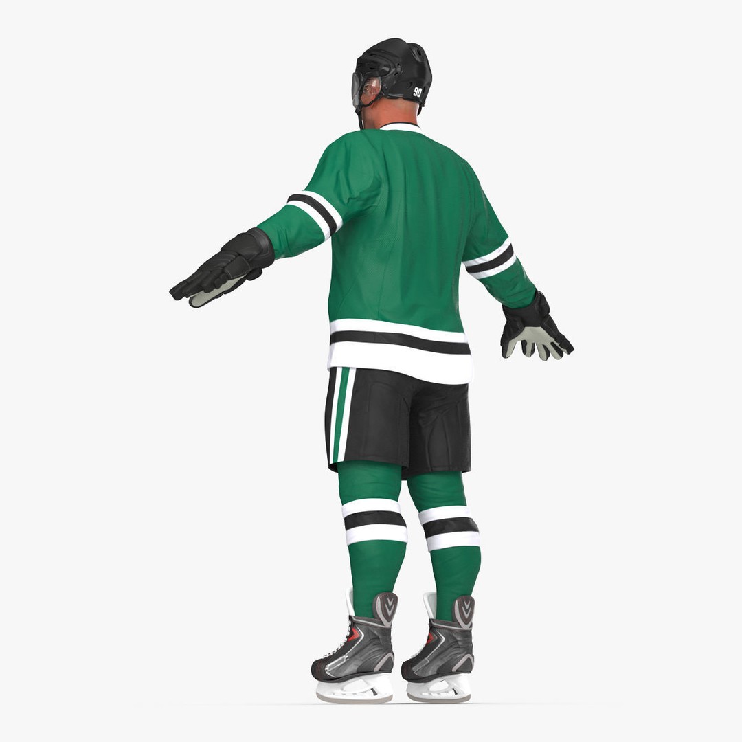 Hockey Player 3D Model – High Quality Rigged Character, FBX, OBJ - View 9