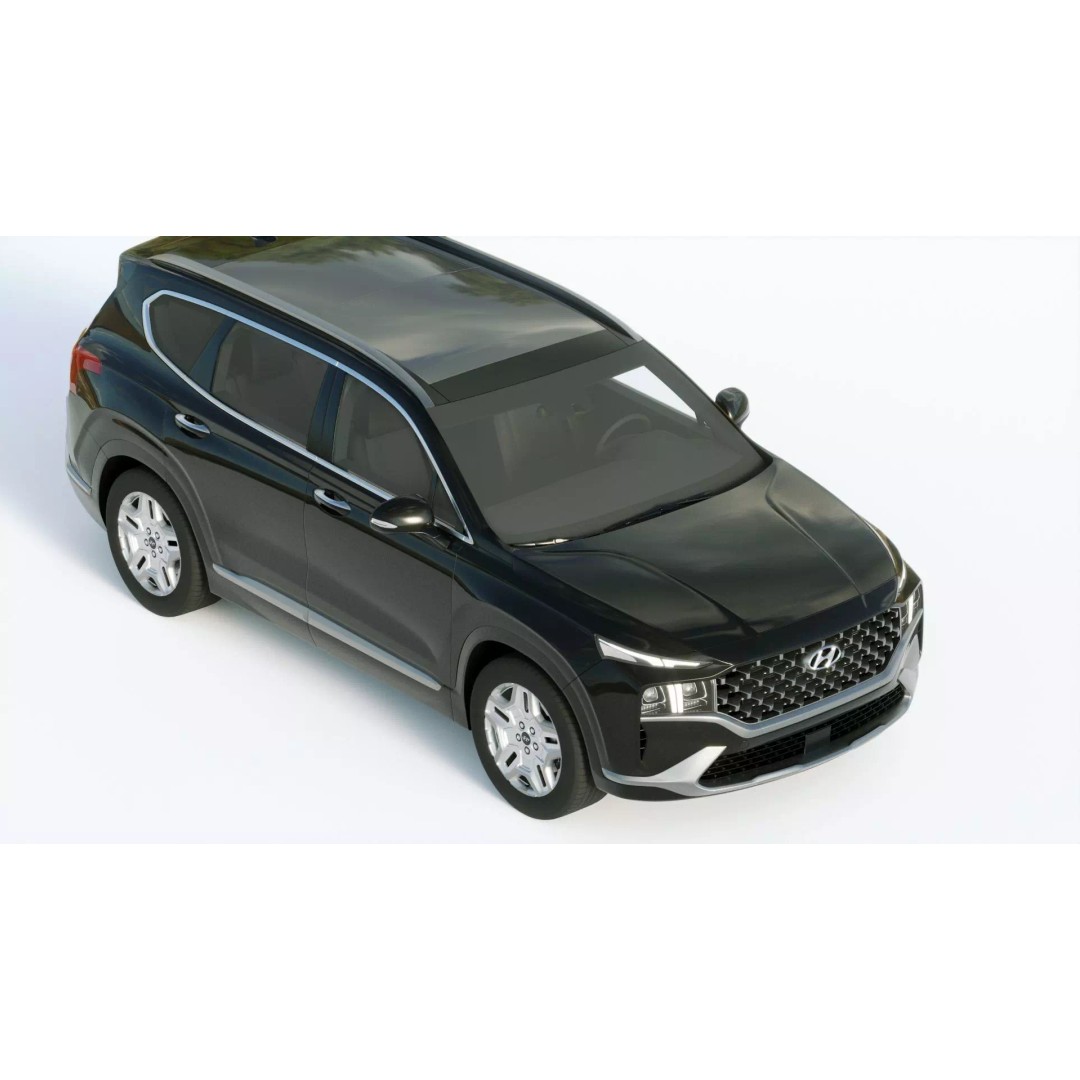 Hyundai Santafe 2021 3D Model – High Poly SUV with Interior Features