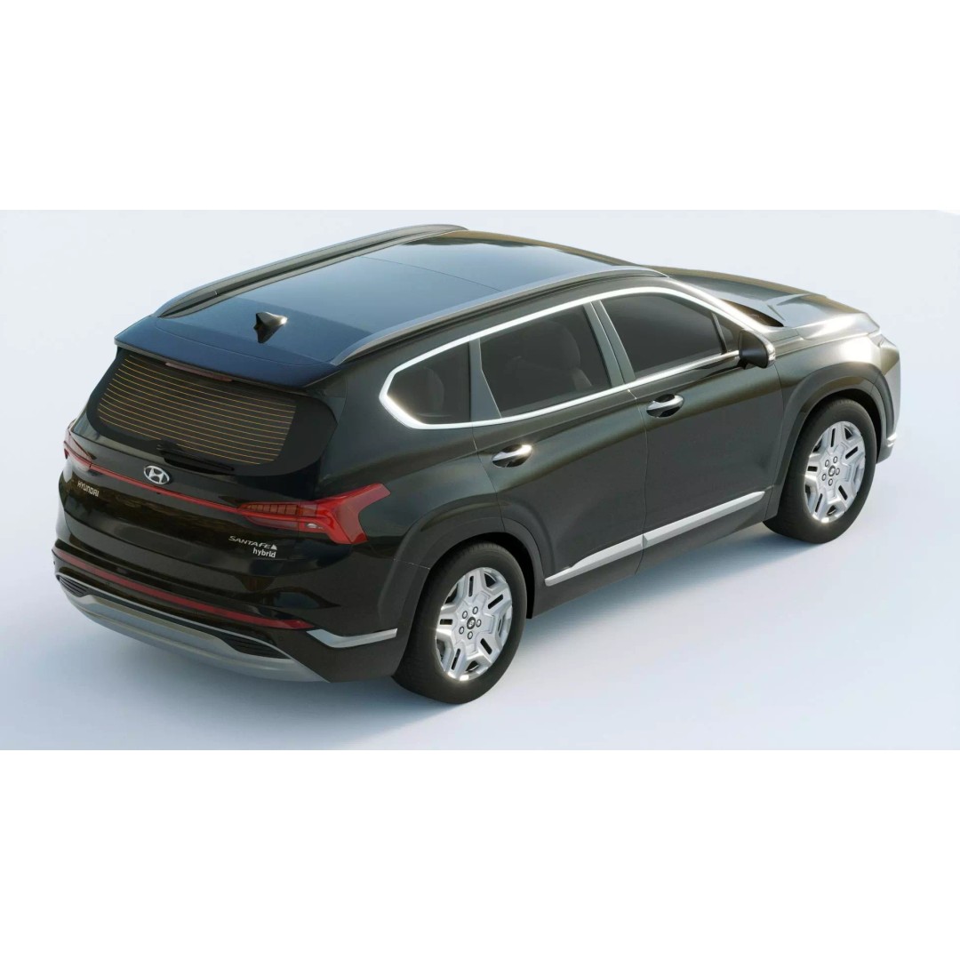 Hyundai Santafe 2021 3D Model – High Poly SUV with Interior Features - View 12