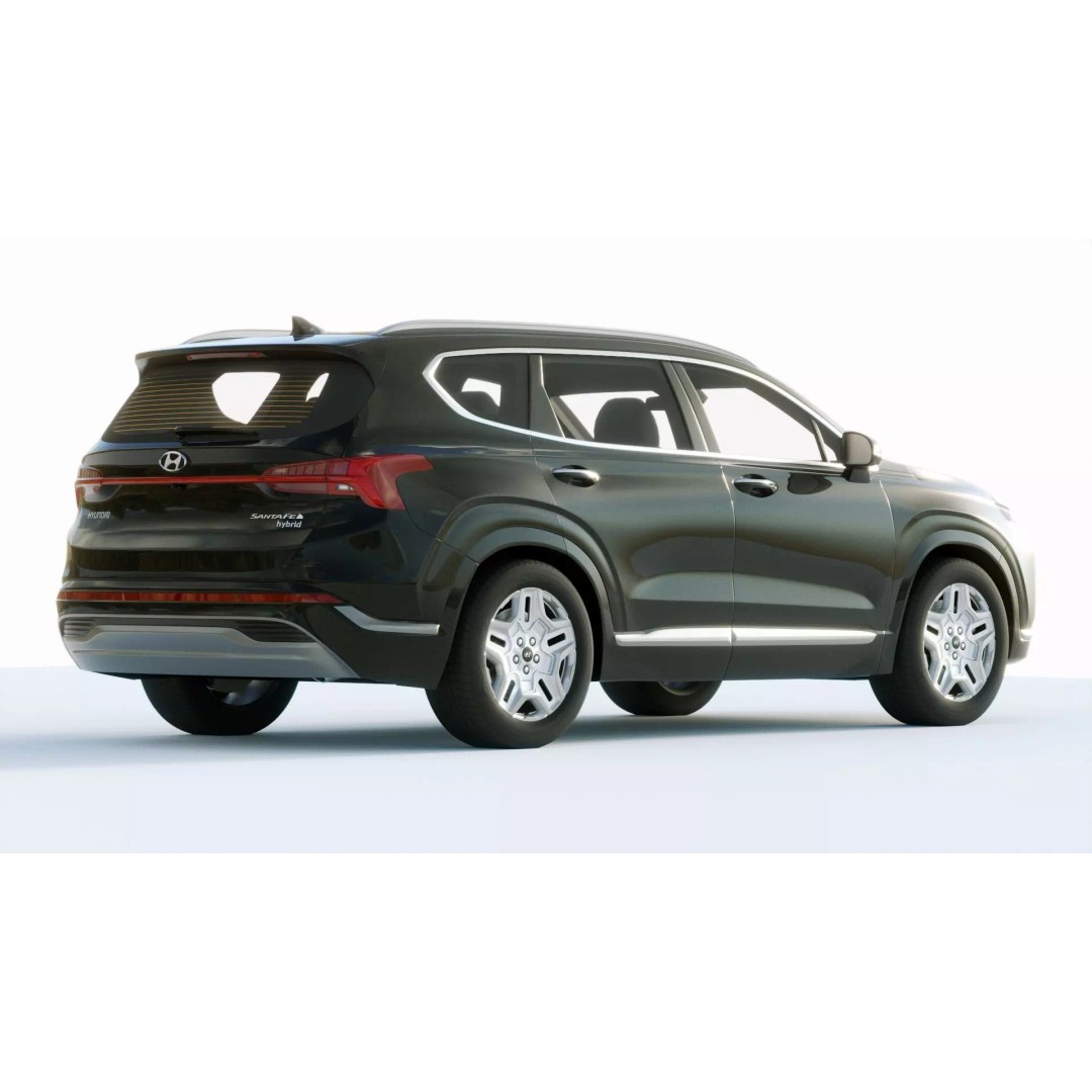 Hyundai Santafe 2021 3D Model – High Poly SUV with Interior Features - View 15
