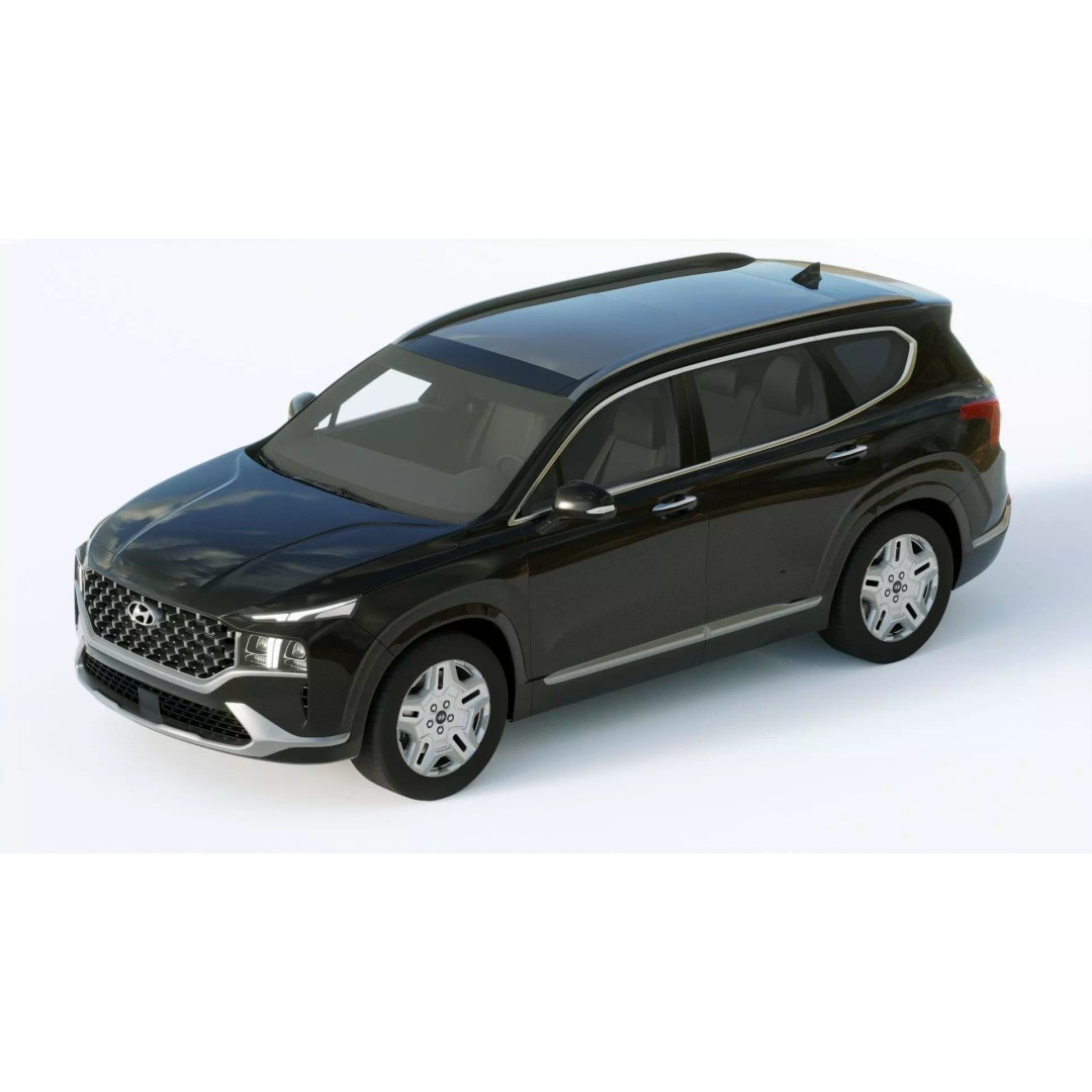 Hyundai Santafe 2021 3D Model – High Poly SUV with Interior Features - View 17
