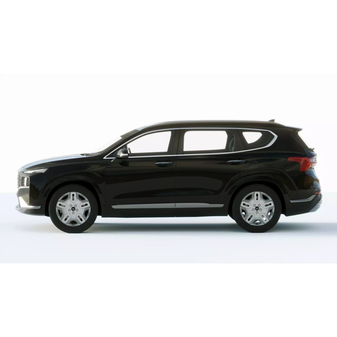 Hyundai Santafe 2021 3D Model – High Poly SUV with Interior Features - View 4