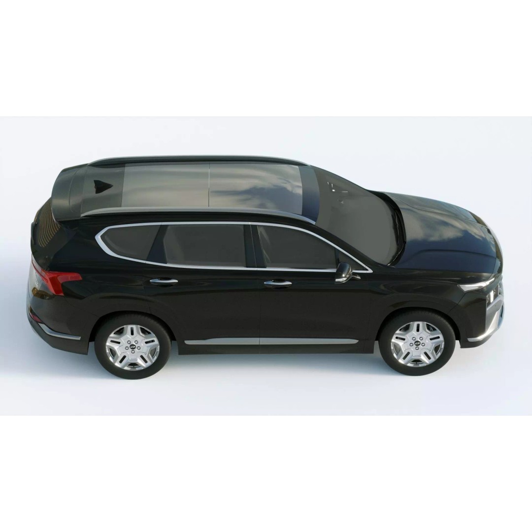 Hyundai Santafe 2021 3D Model – High Poly SUV with Interior Features - View 7