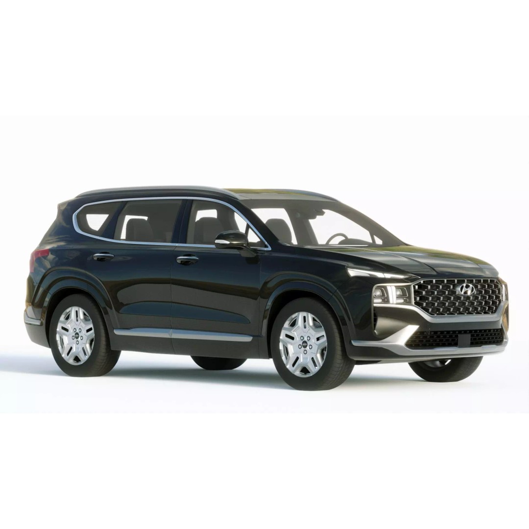 Hyundai Santafe 2021 3D Model – High Poly SUV with Interior Features - View 8