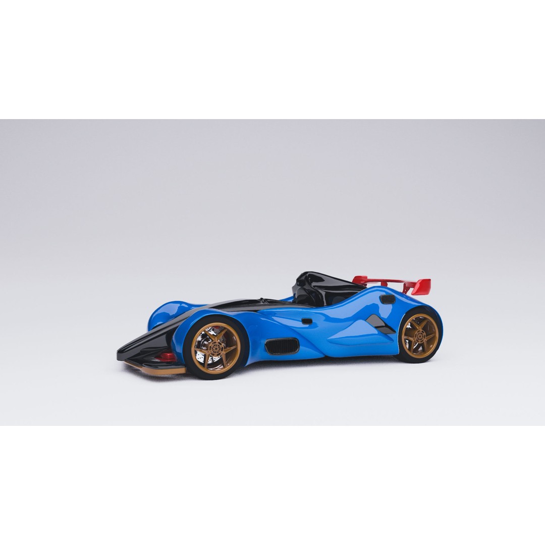 Concept Sport Car 3D Model – Blue Carbon Racing Asset, FBX - View 10
