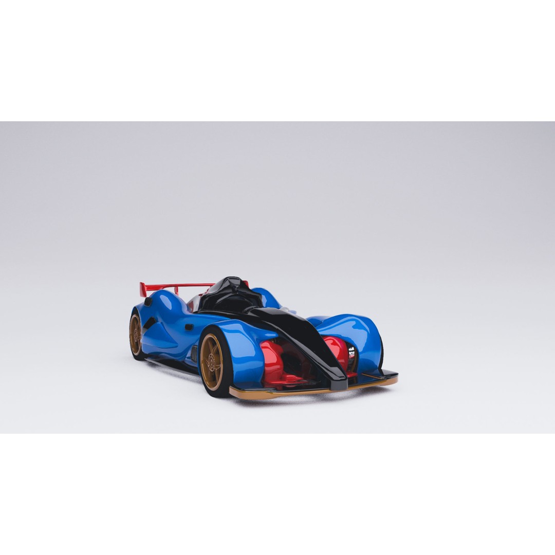 Concept Sport Car 3D Model – Blue Carbon Racing Asset, FBX - View 13