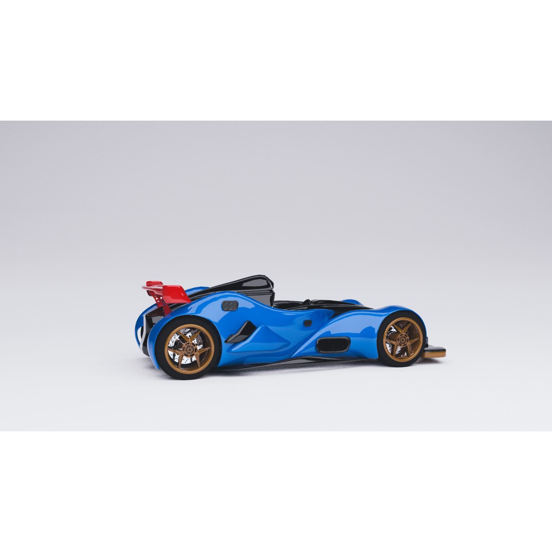 Concept Sport Car 3D Model – Blue Carbon Racing Asset, FBX - View 5