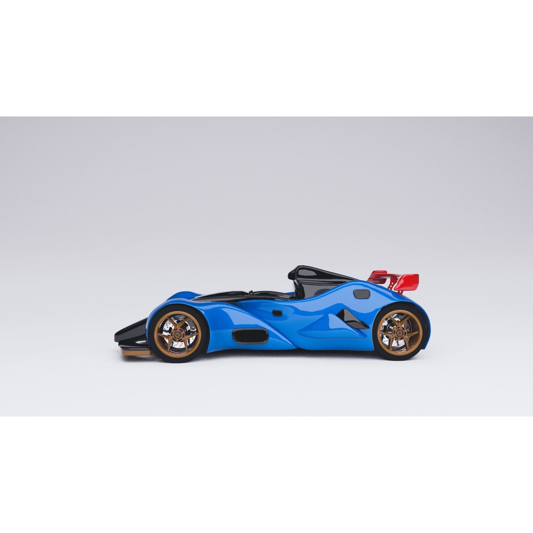 Concept Sport Car 3D Model – Blue Carbon Racing Asset, FBX - View 9
