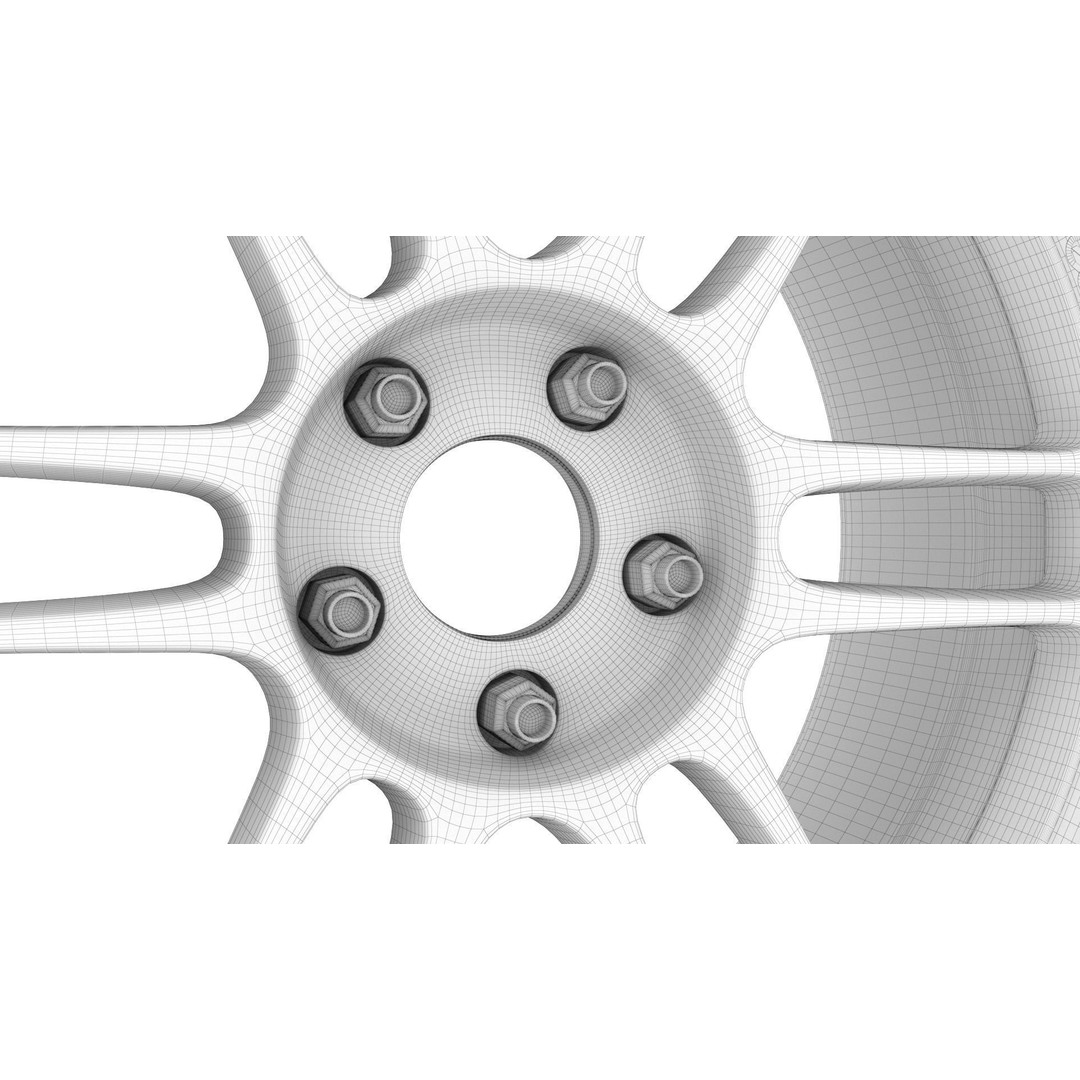 Enkei RPF1 Wheel Rim 3D Model – High Poly Vehicle Part, FBX, OBJ
