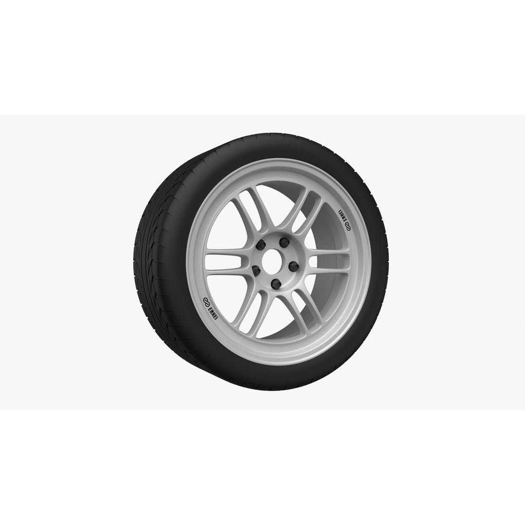 Enkei RPF1 Wheel Rim 3D Model – High Poly Vehicle Part, FBX, OBJ - View 16