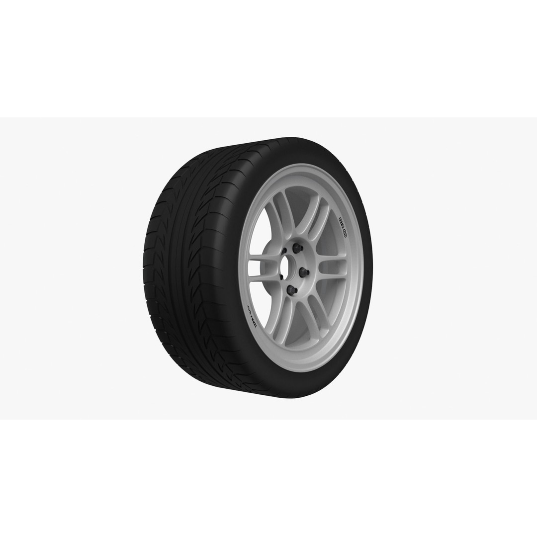 Enkei RPF1 Wheel Rim 3D Model – High Poly Vehicle Part, FBX, OBJ - View 17