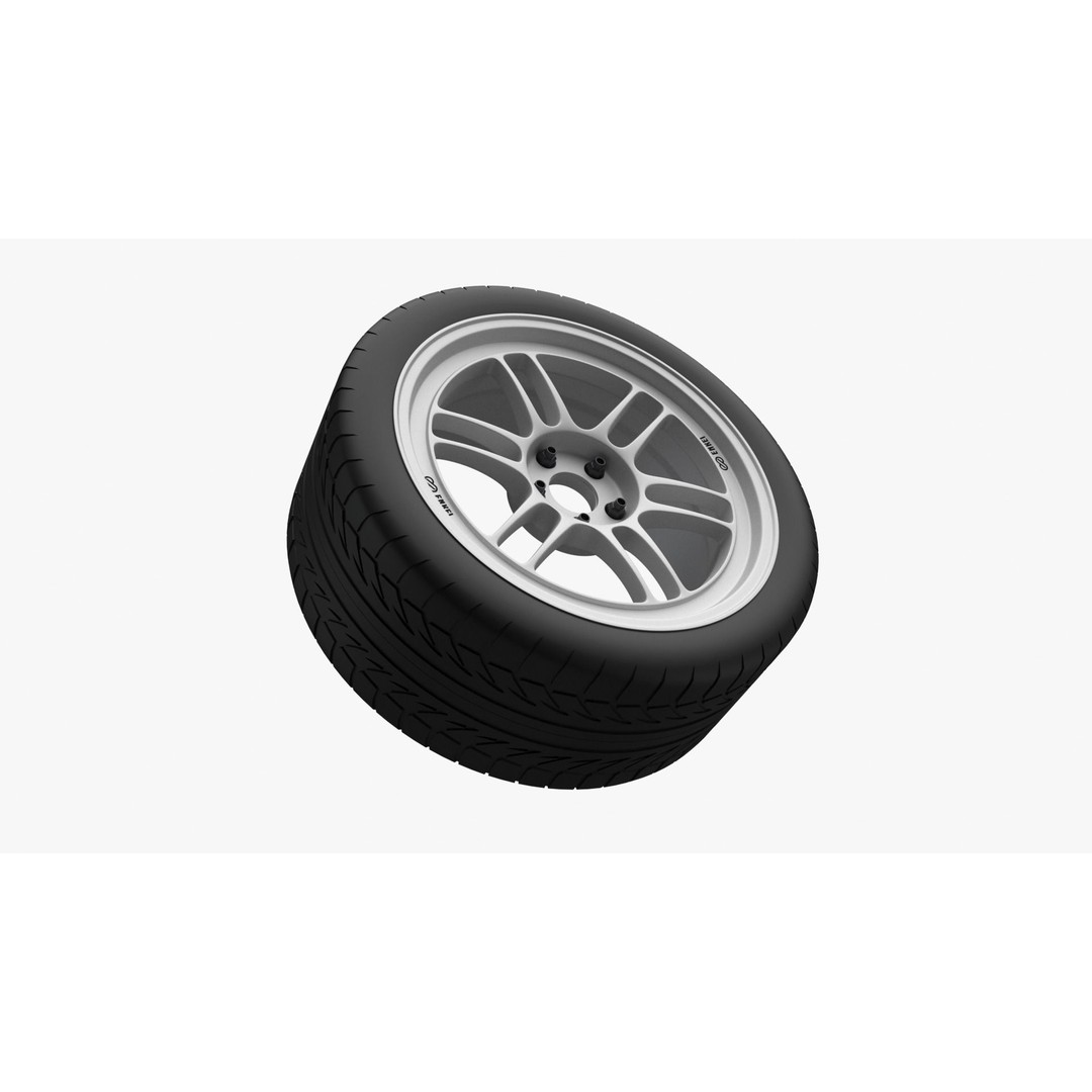 Enkei RPF1 Wheel Rim 3D Model – High Poly Vehicle Part, FBX, OBJ - View 18