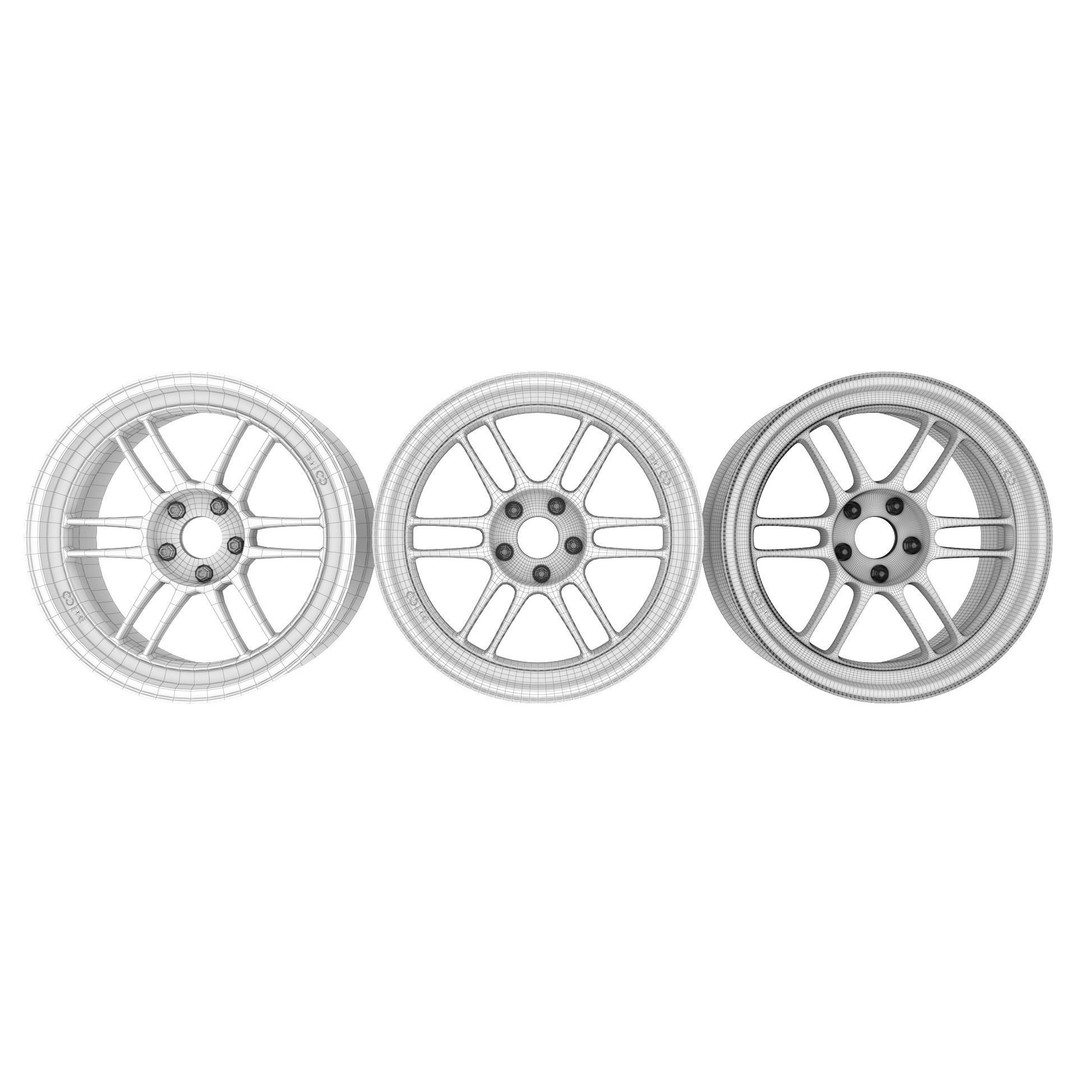 Enkei RPF1 Wheel Rim 3D Model – High Poly Vehicle Part, FBX, OBJ - View 19