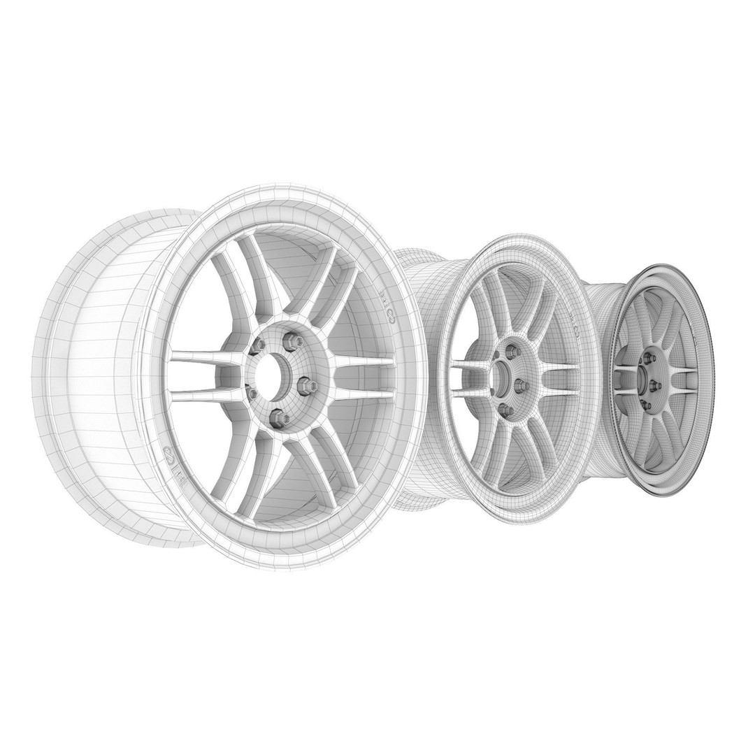Enkei RPF1 Wheel Rim 3D Model – High Poly Vehicle Part, FBX, OBJ - View 20
