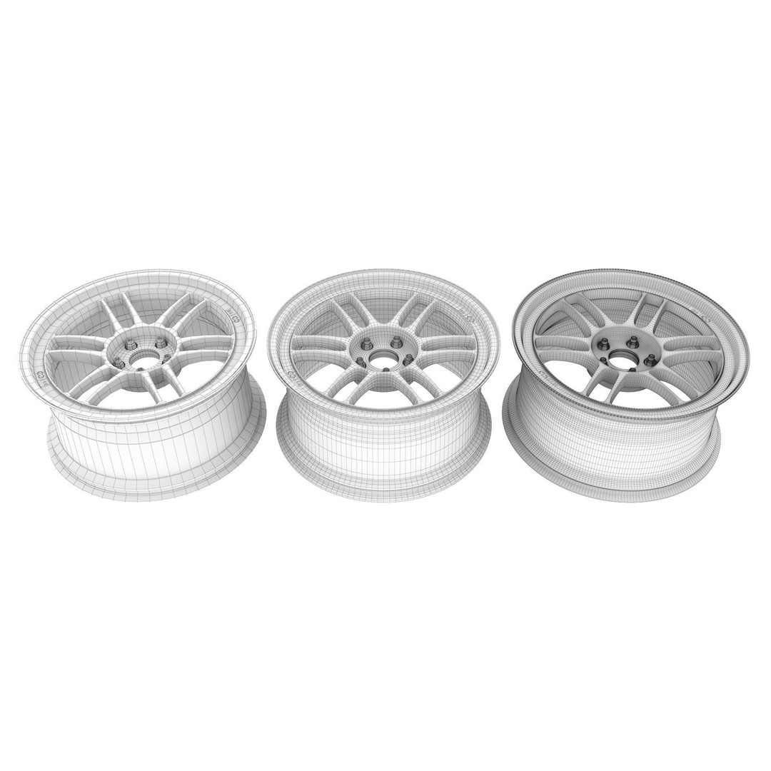 Enkei RPF1 Wheel Rim 3D Model – High Poly Vehicle Part, FBX, OBJ - View 23