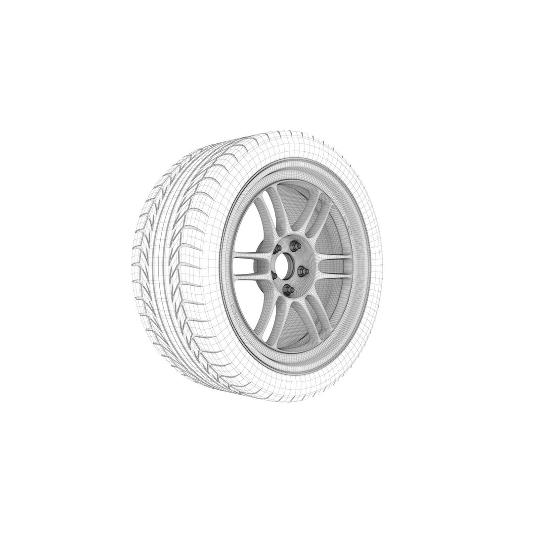 Enkei RPF1 Wheel Rim 3D Model – High Poly Vehicle Part, FBX, OBJ - View 26