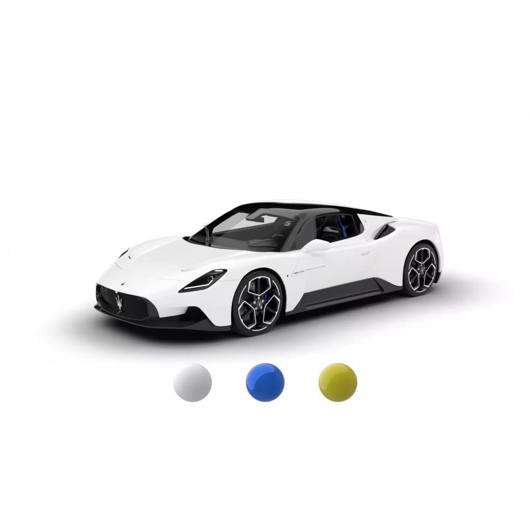 Maserati MC20 3D Model – High Poly Rigged Supercar, FBX, OBJ, Blender - View 2