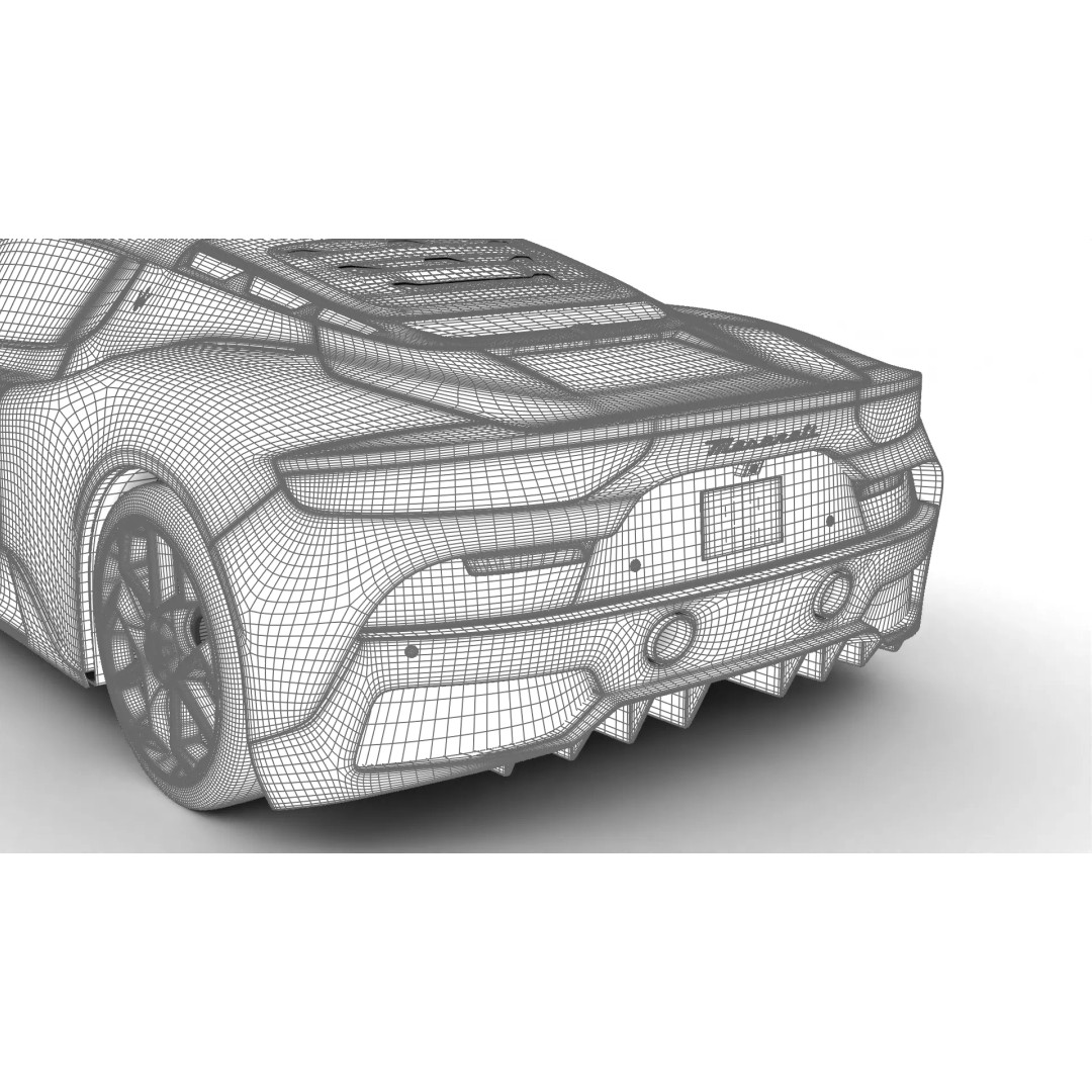Maserati MC20 3D Model – High Poly Rigged Supercar, FBX, OBJ, Blender - View 32