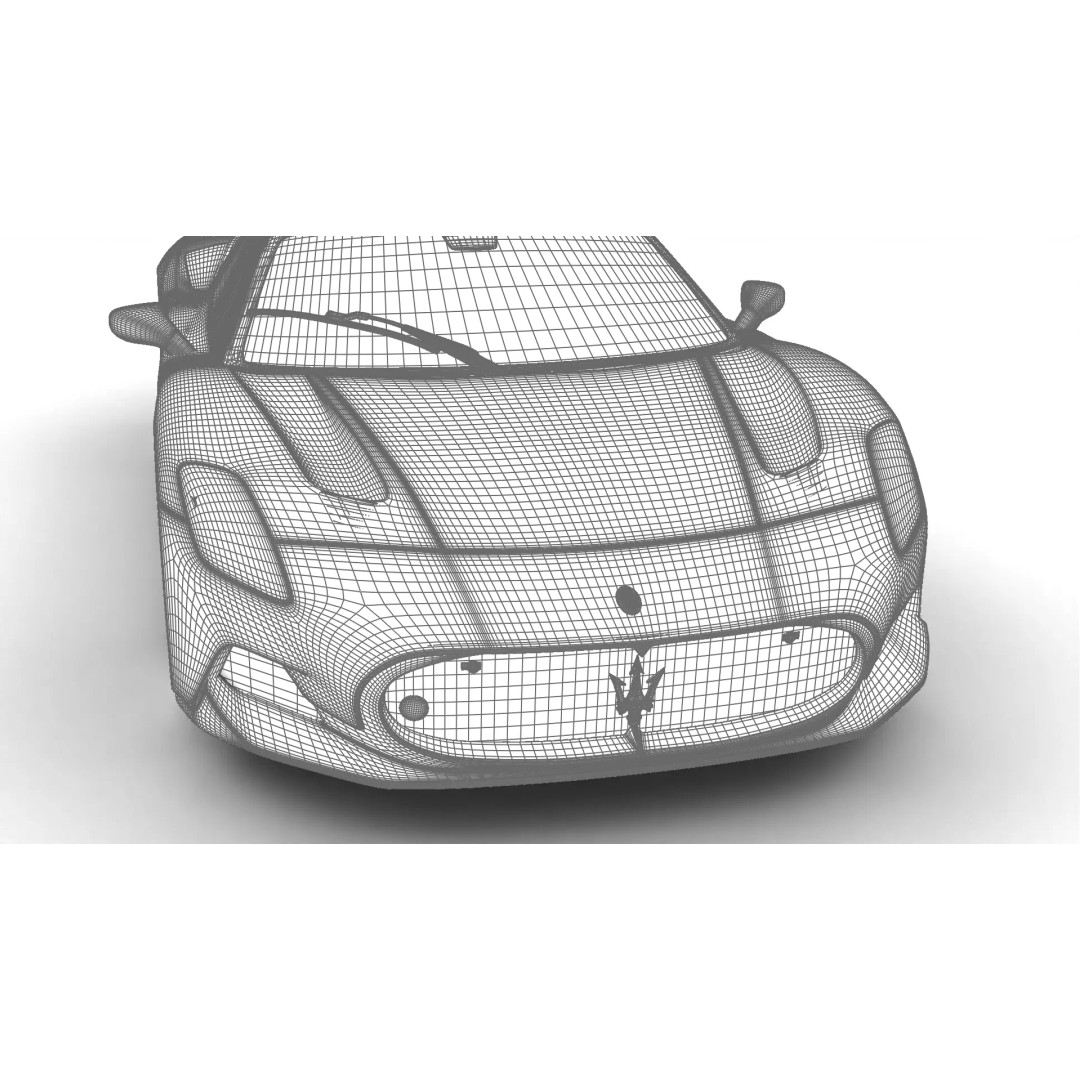 Maserati MC20 3D Model – High Poly Rigged Supercar, FBX, OBJ, Blender - View 35
