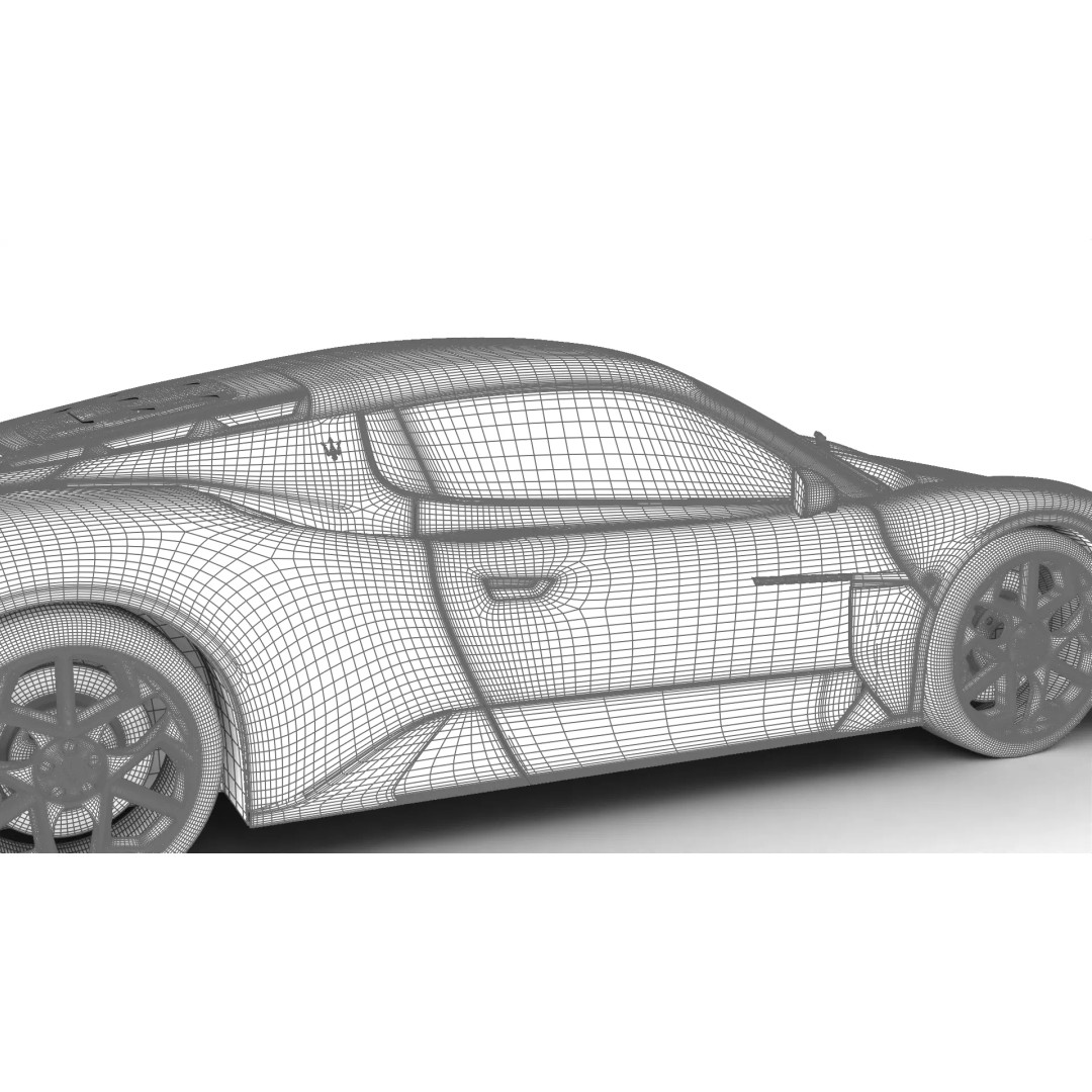 Maserati MC20 3D Model – High Poly Rigged Supercar, FBX, OBJ, Blender - View 36