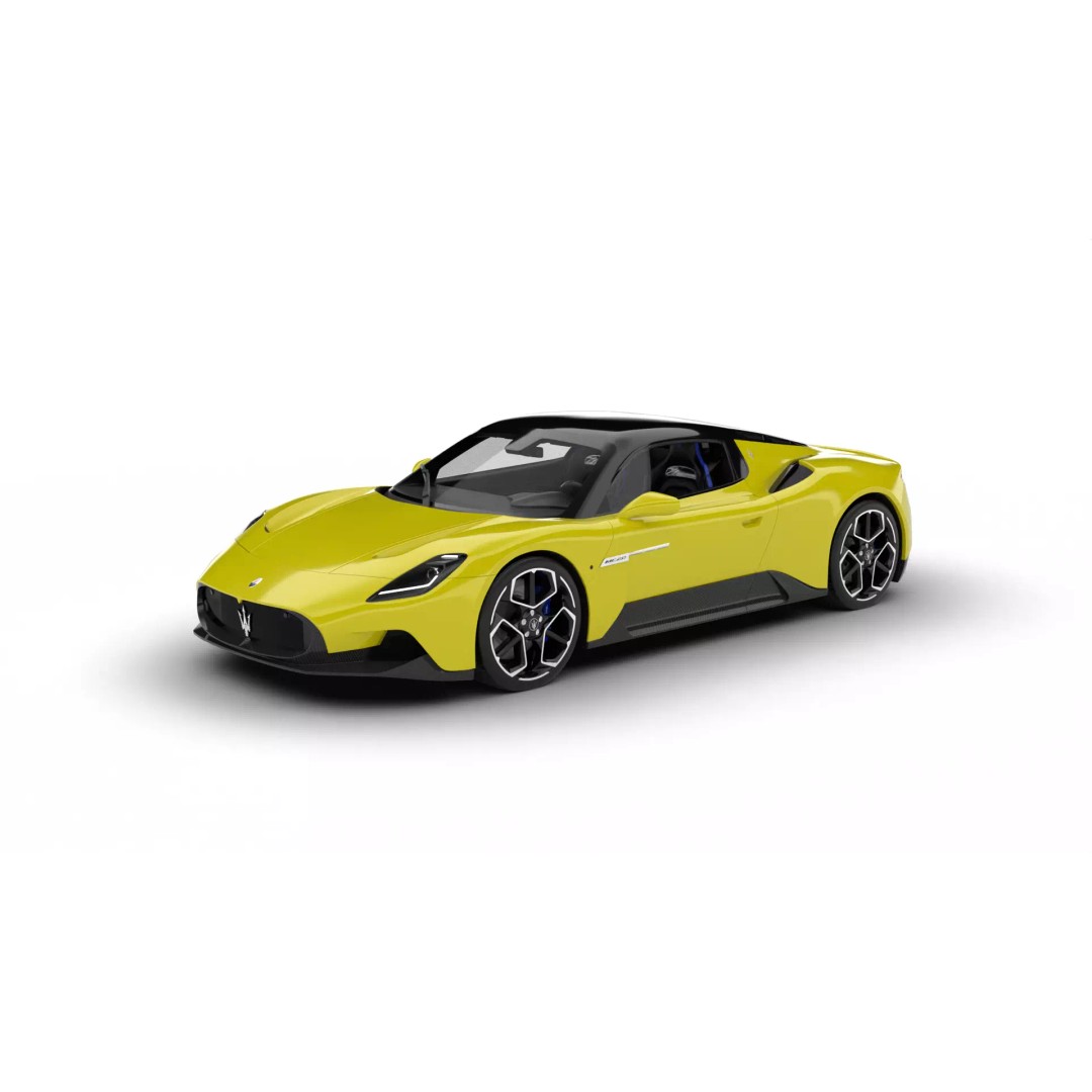 Maserati MC20 3D Model – High Poly Rigged Supercar, FBX, OBJ, Blender - View 4