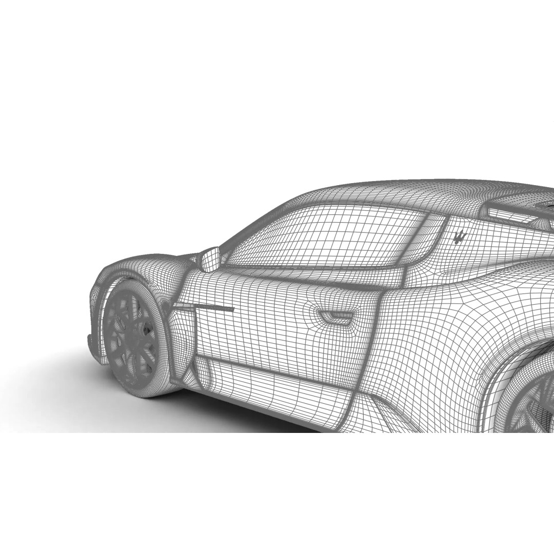 Maserati MC20 3D Model – High Poly Rigged Supercar, FBX, OBJ, Blender - View 44