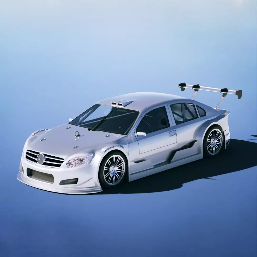 Mercedes Benz C Class Touring Race 2018 3D Model – Low Poly Racing Asset, FBX - View 2
