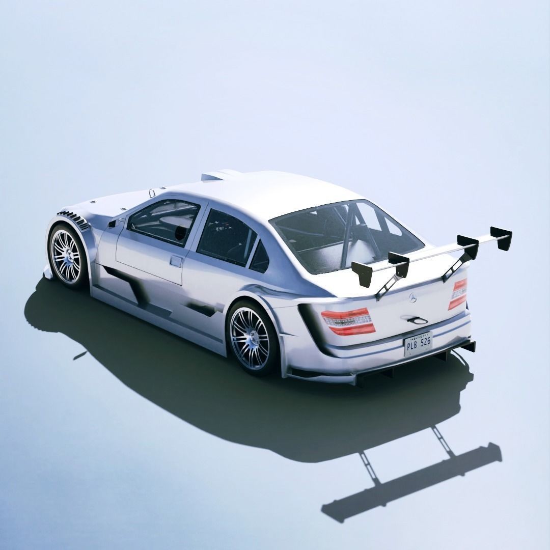 Mercedes Benz C Class Touring Race 2018 3D Model – Low Poly Racing Asset, FBX - View 3
