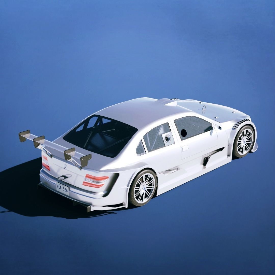 Mercedes Benz C Class Touring Race 2018 3D Model – Low Poly Racing Asset, FBX - View 4