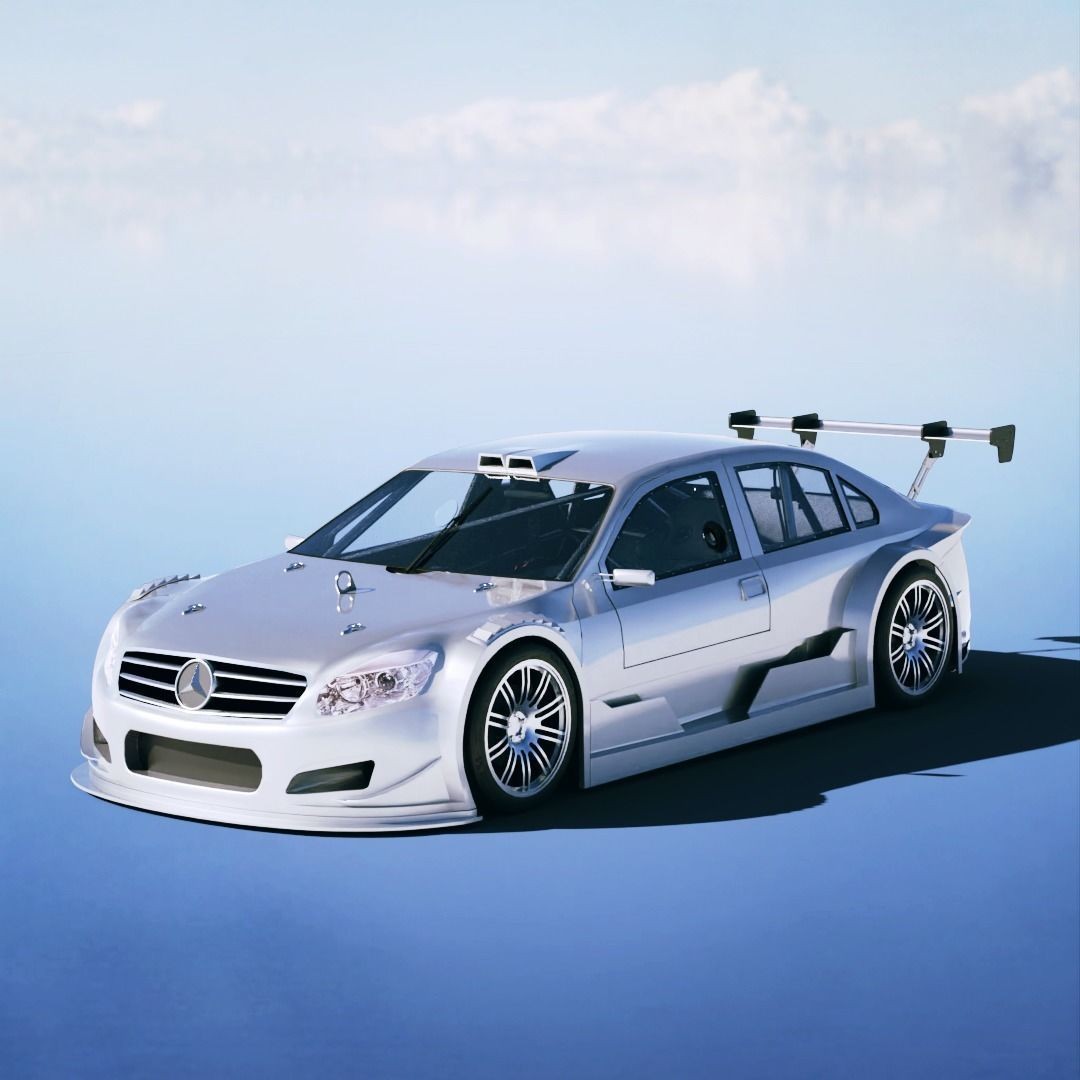 Mercedes Benz C Class Touring Race 2018 3D Model – Low Poly Racing Asset, FBX - View 5