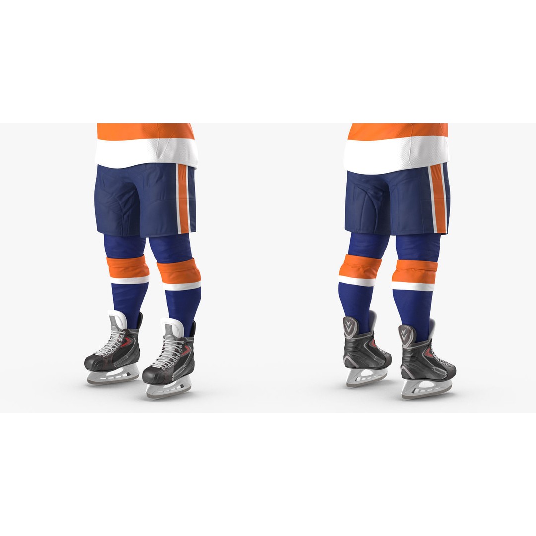 Hockey Player 3D Model – High Poly Rigged Character, FBX, OBJ - View 12