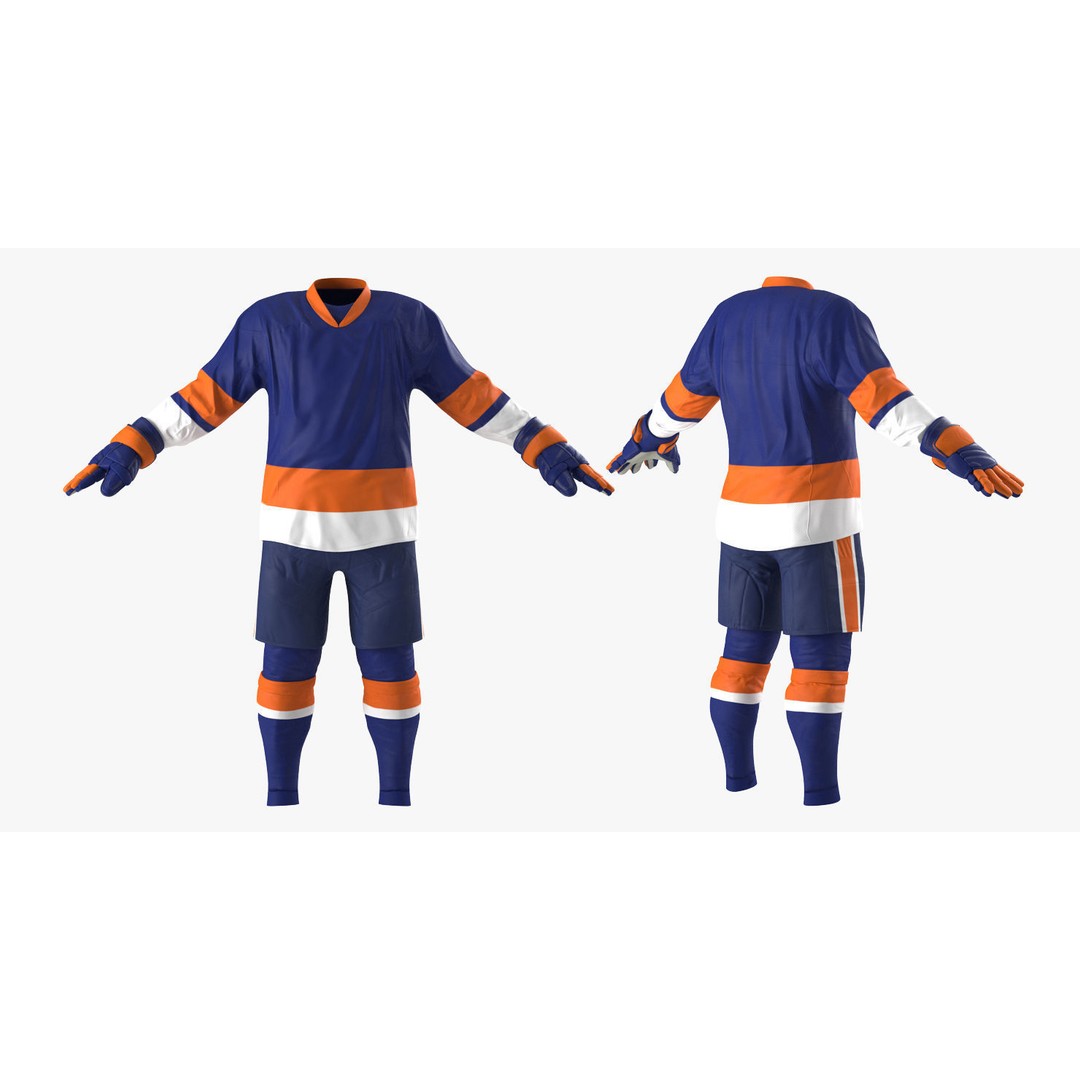 Hockey Player 3D Model – High Poly Rigged Character, FBX, OBJ - View 13