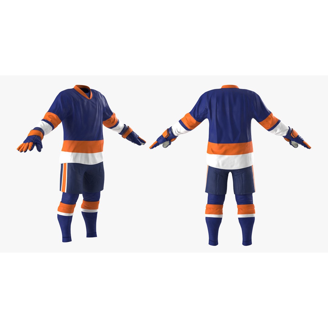 Hockey Player 3D Model – High Poly Rigged Character, FBX, OBJ - View 14