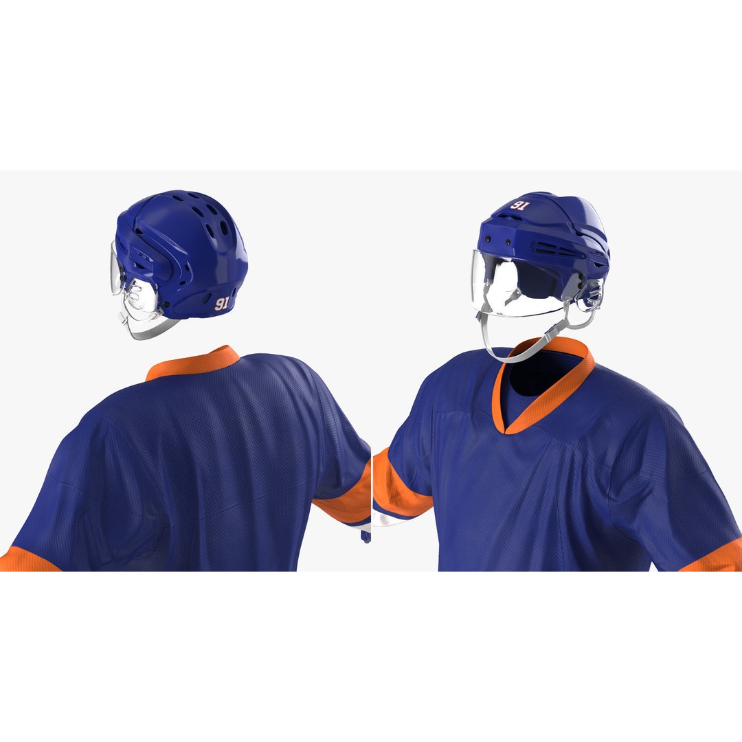 Hockey Player 3D Model – High Poly Rigged Character, FBX, OBJ - View 18
