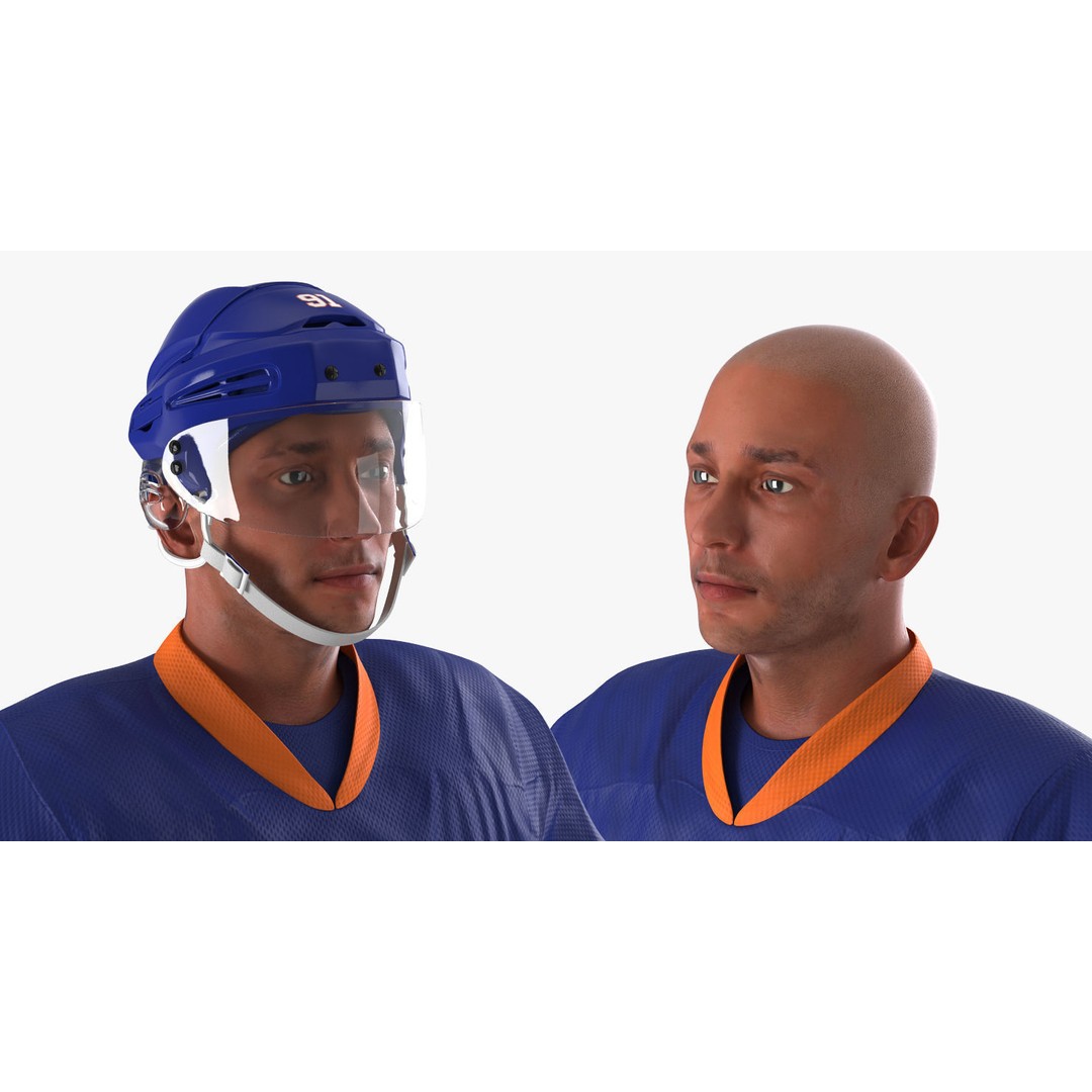 Hockey Player 3D Model – High Poly Rigged Character, FBX, OBJ - View 20