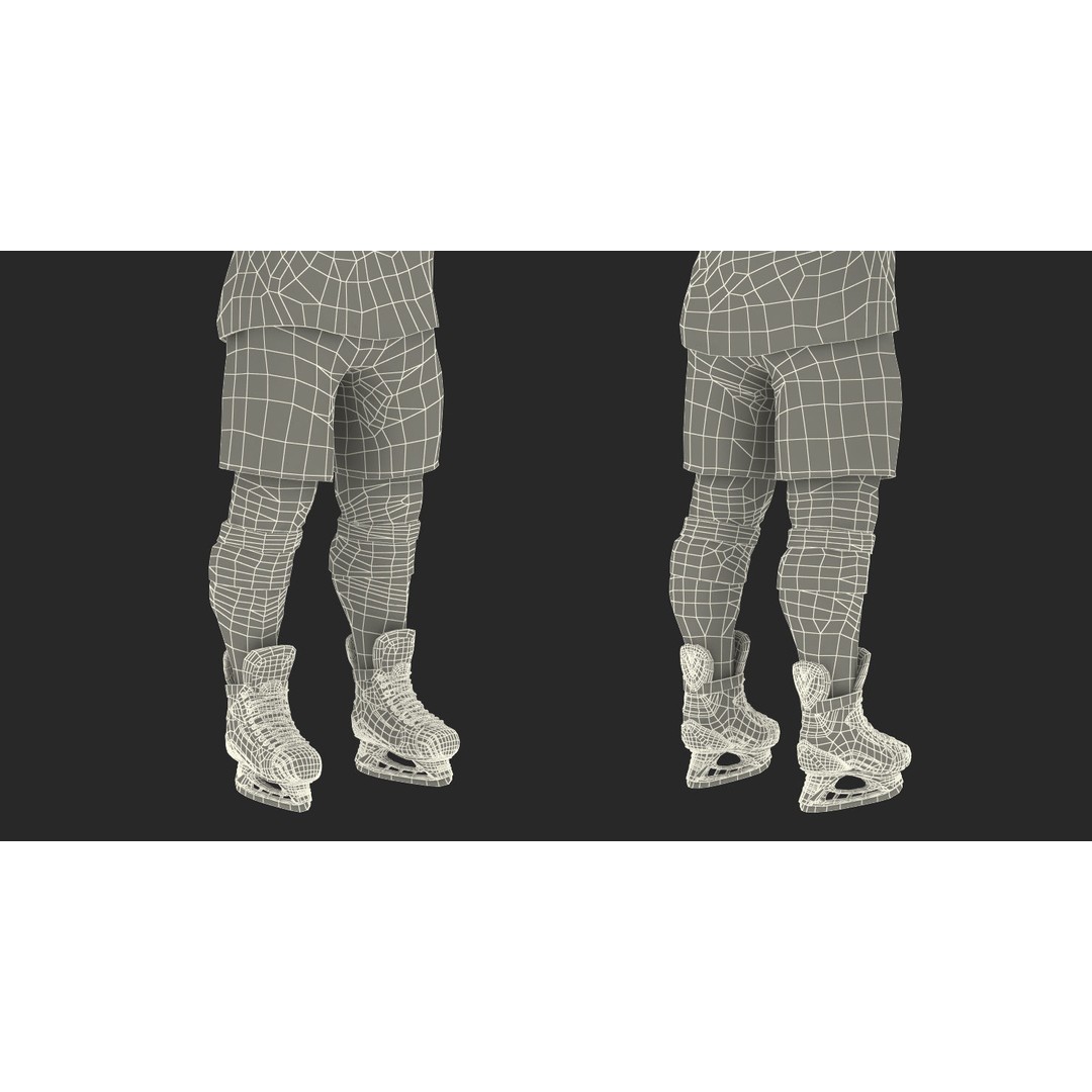 Hockey Player 3D Model – High Poly Rigged Character, FBX, OBJ - View 42