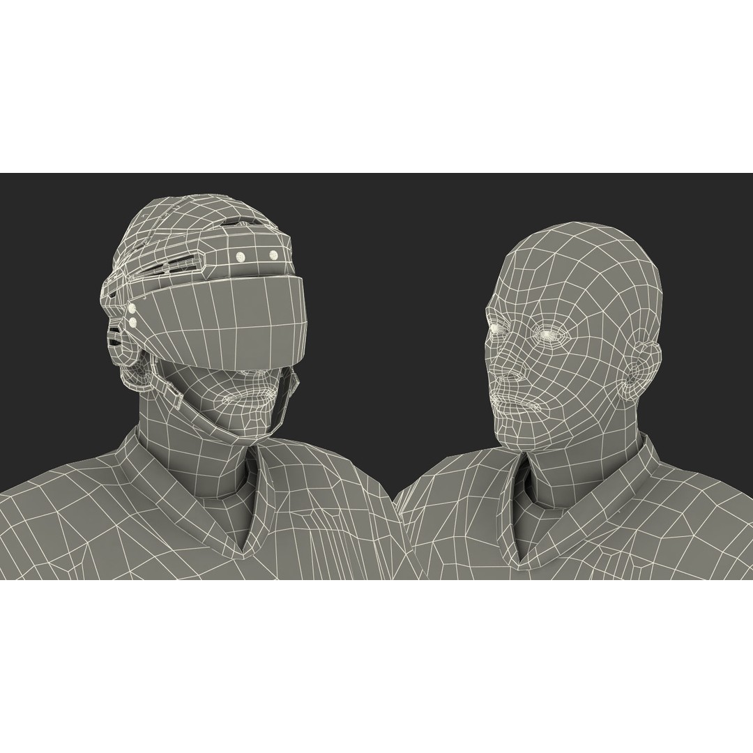 Hockey Player 3D Model – High Poly Rigged Character, FBX, OBJ - View 43