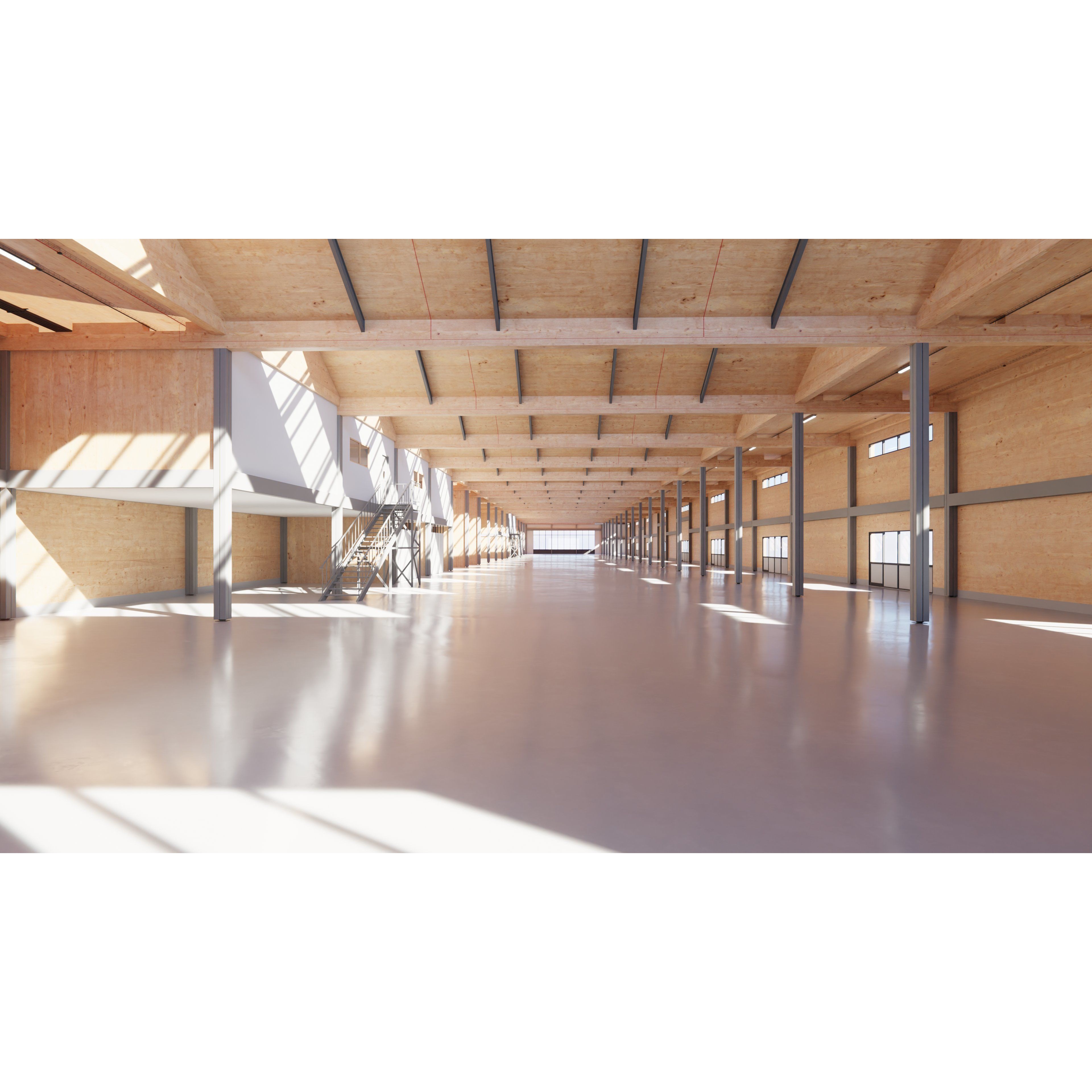 Industrial Warehouse Interior - Low-Poly Game-Ready 3D Model - View 10