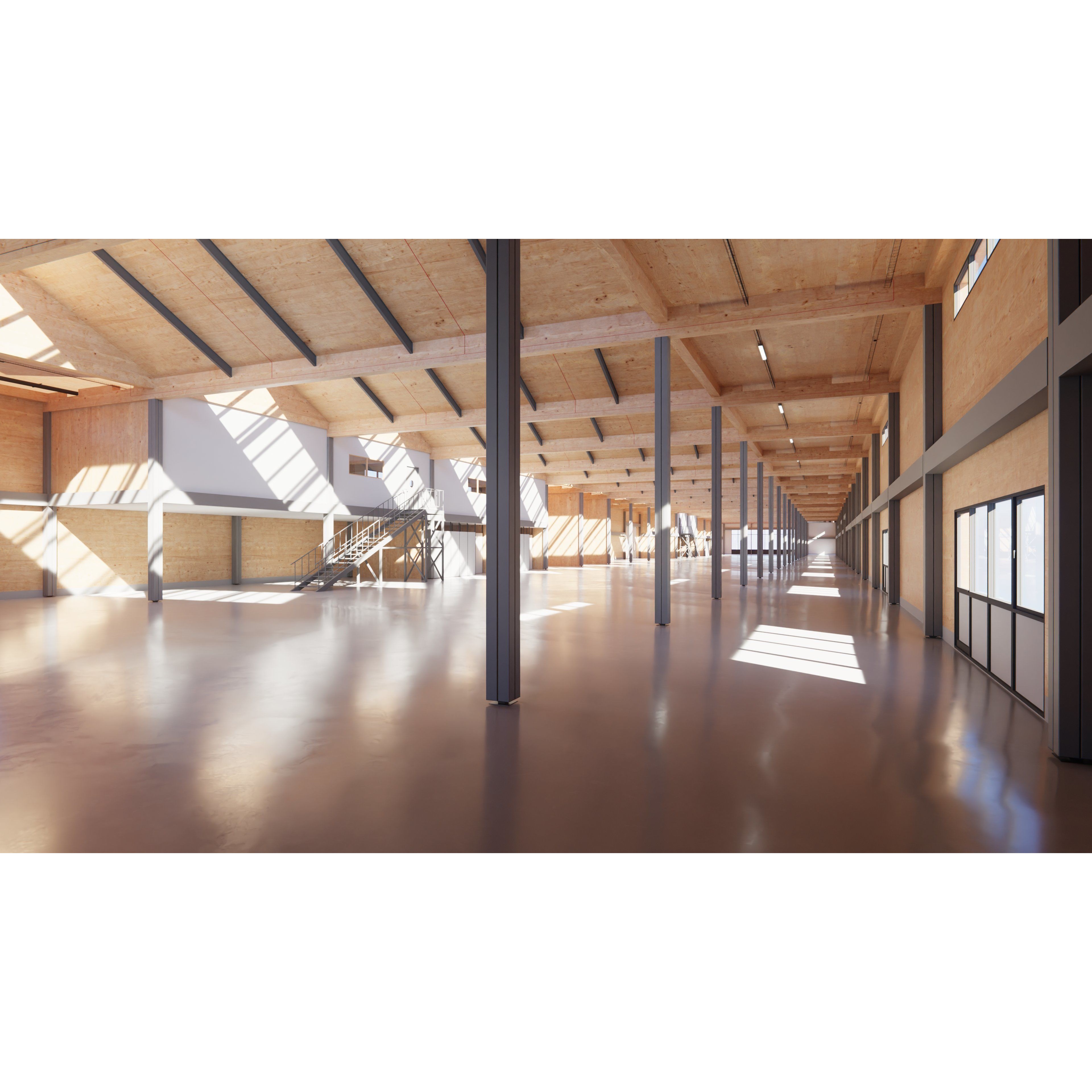Industrial Warehouse Interior - Low-Poly Game-Ready 3D Model - View 11