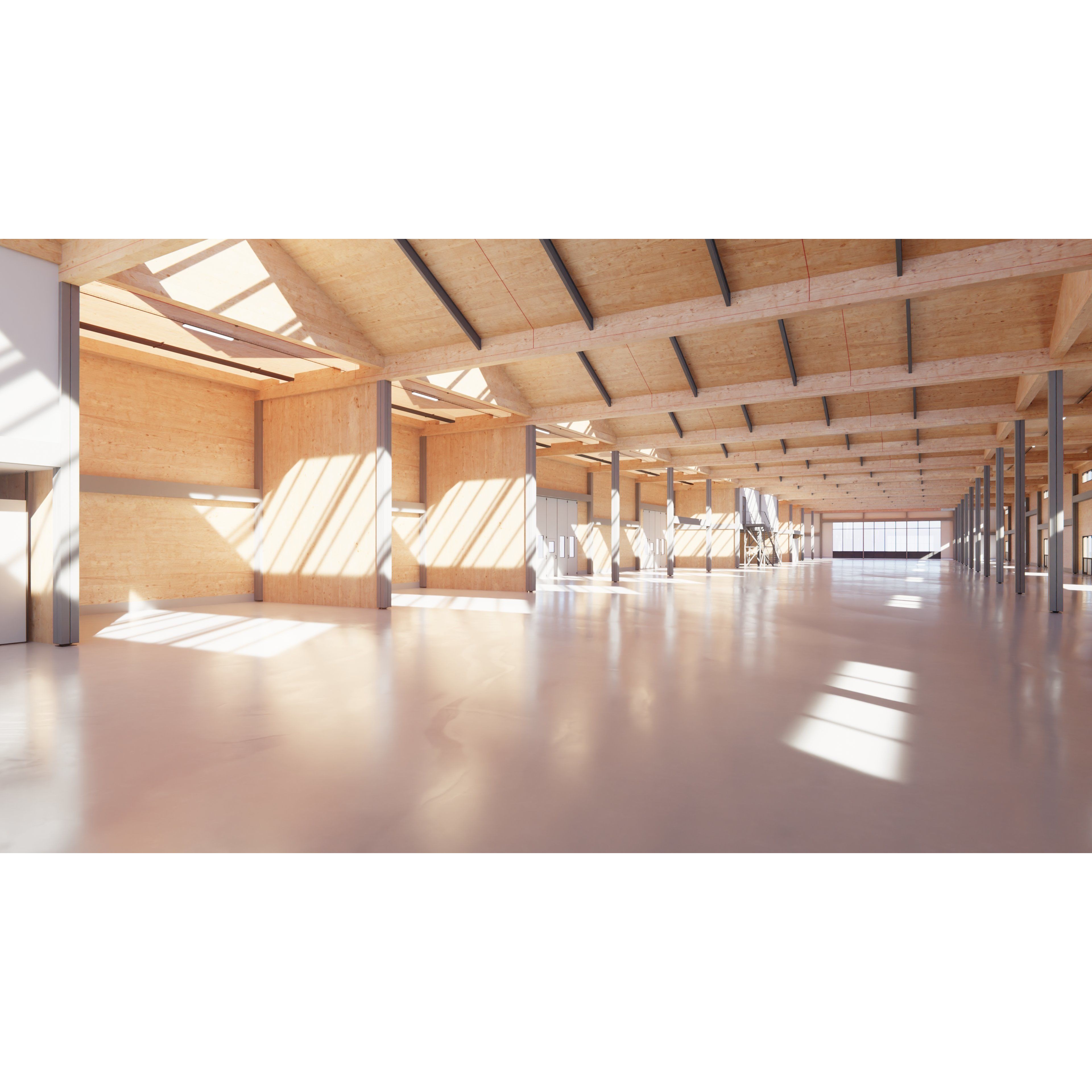 Industrial Warehouse Interior - Low-Poly Game-Ready 3D Model - View 12