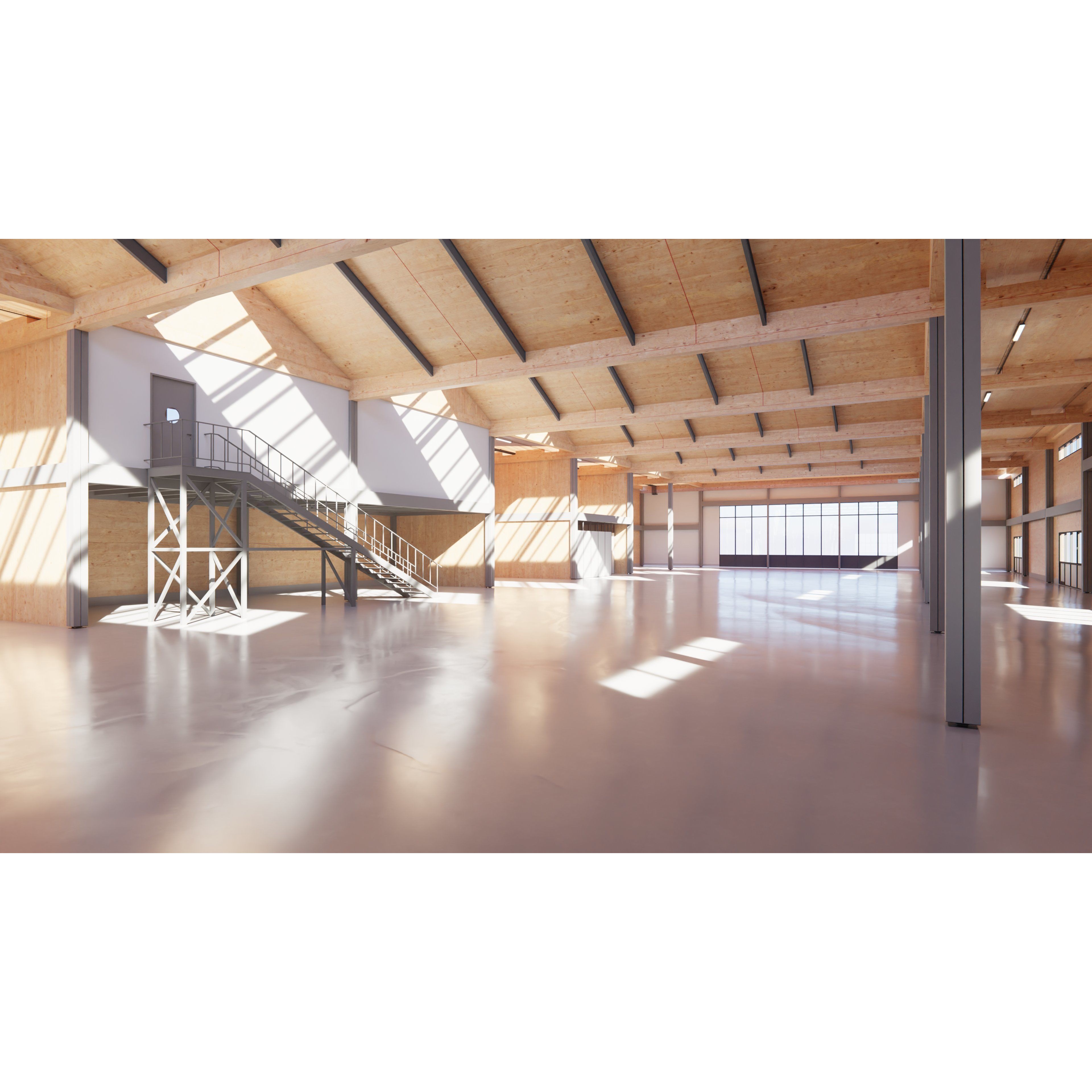 Industrial Warehouse Interior - Low-Poly Game-Ready 3D Model - View 14