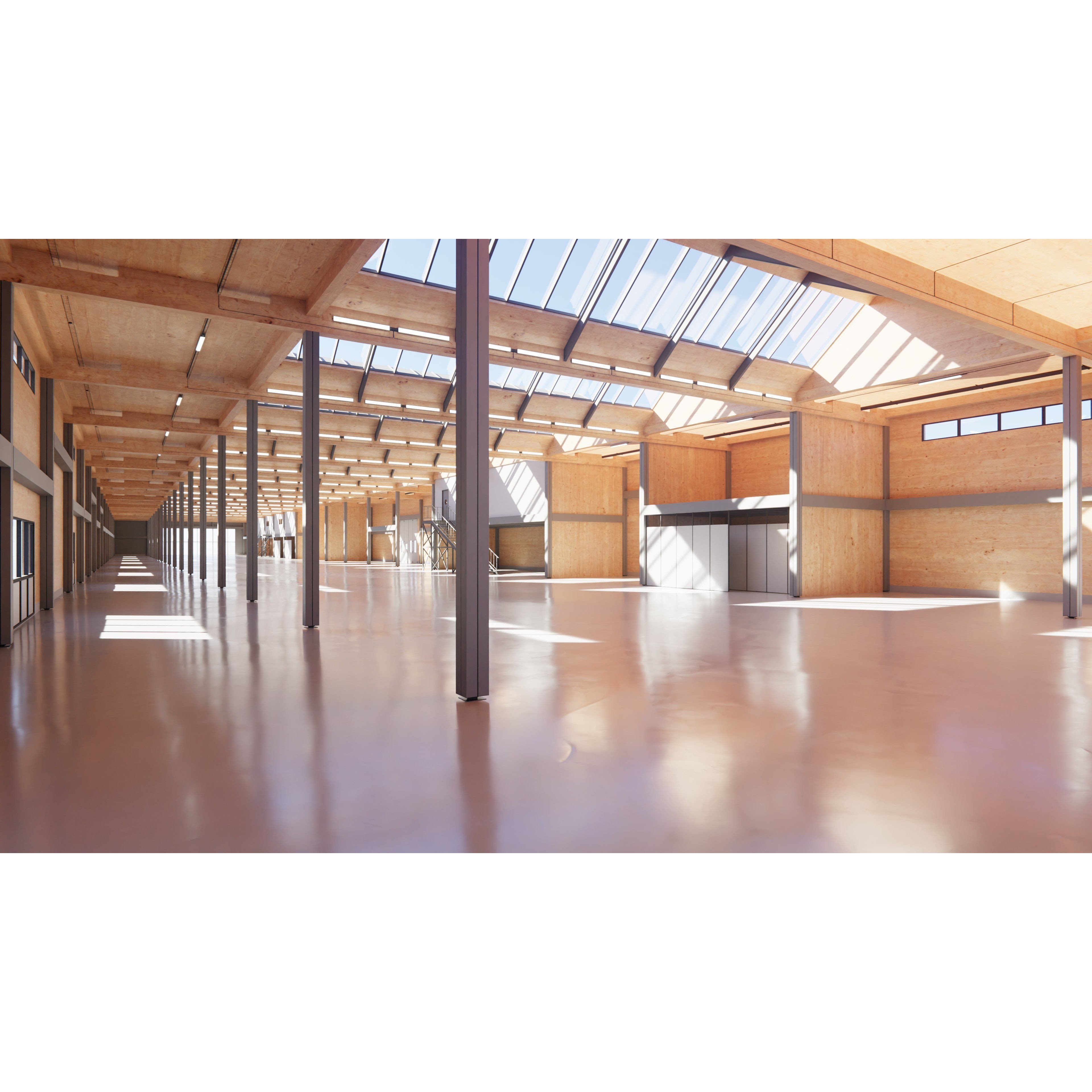 Industrial Warehouse Interior - Low-Poly Game-Ready 3D Model - View 15