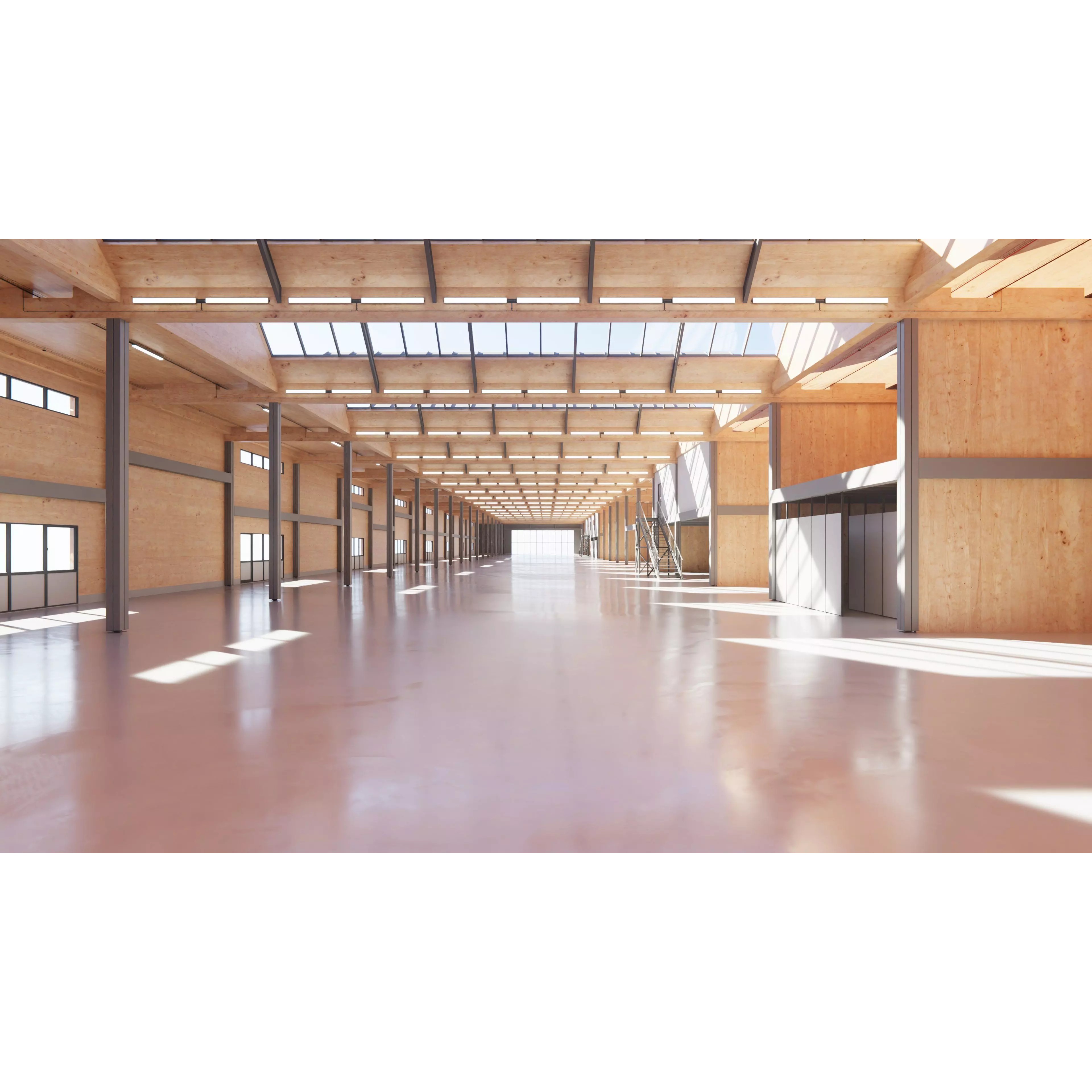 Industrial Warehouse Interior - Low-Poly Game-Ready 3D Model - View 2