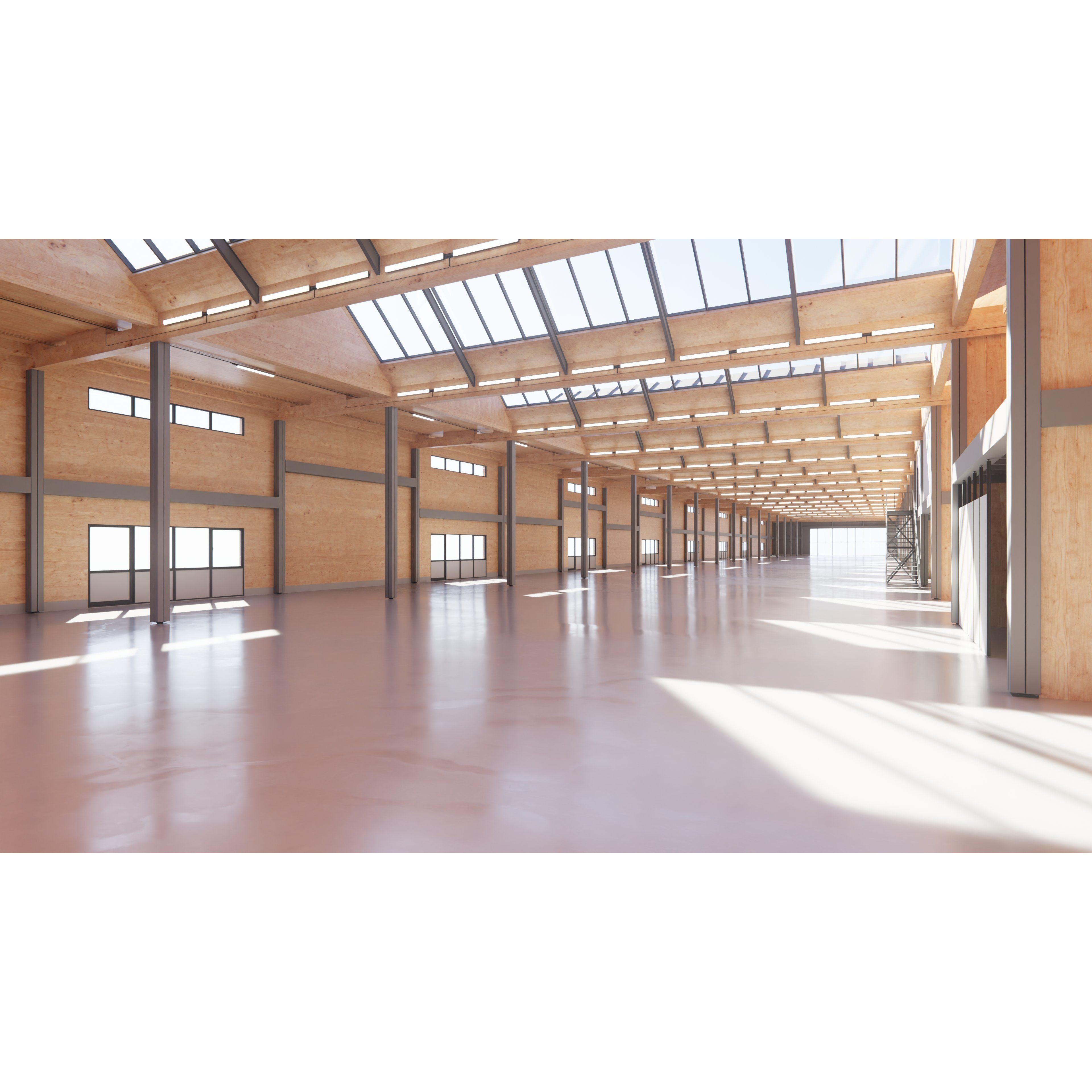 Industrial Warehouse Interior - Low-Poly Game-Ready 3D Model - View 3