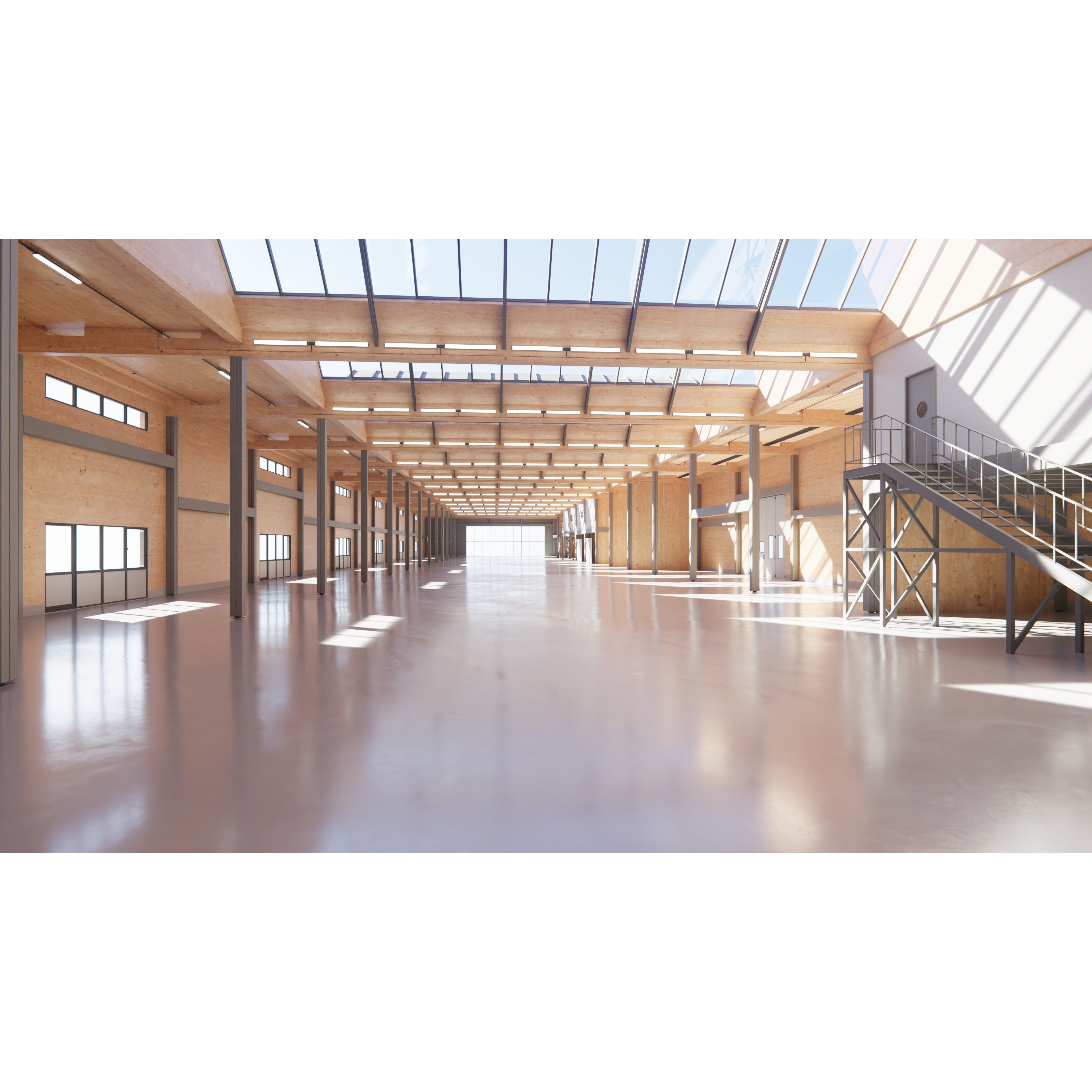 Industrial Warehouse Interior - Low-Poly Game-Ready 3D Model - View 5