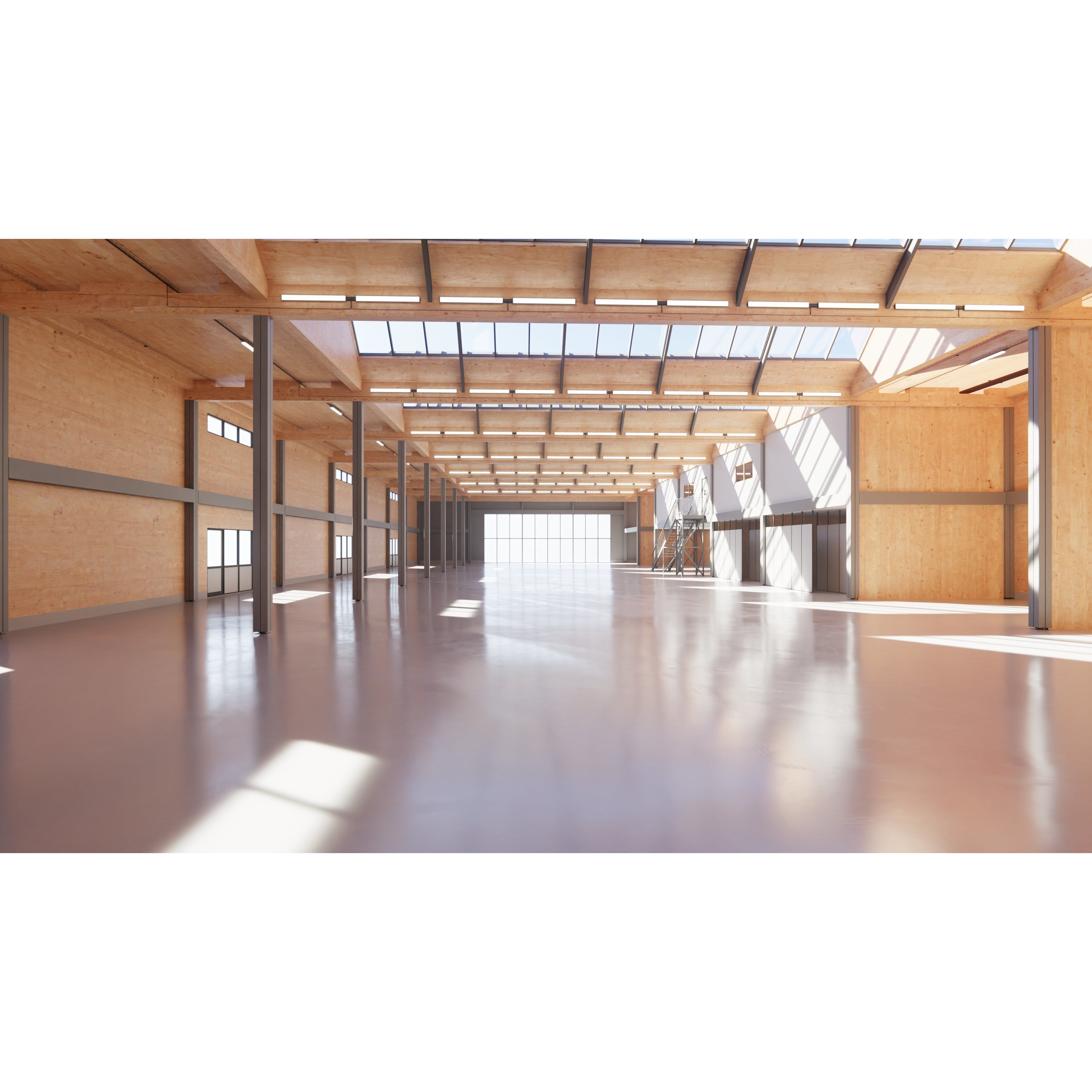 Industrial Warehouse Interior - Low-Poly Game-Ready 3D Model - View 7