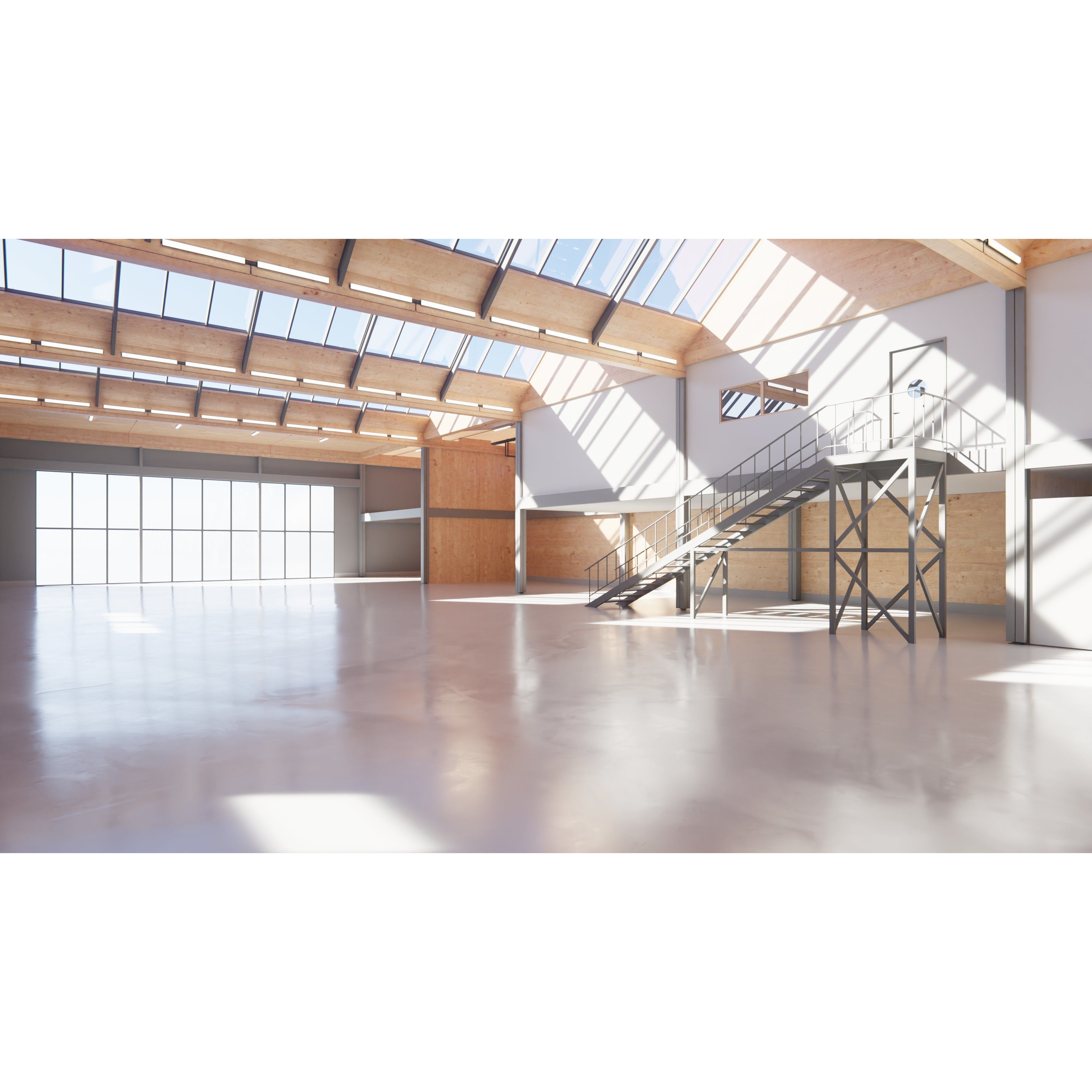 Industrial Warehouse Interior - Low-Poly Game-Ready 3D Model - View 8