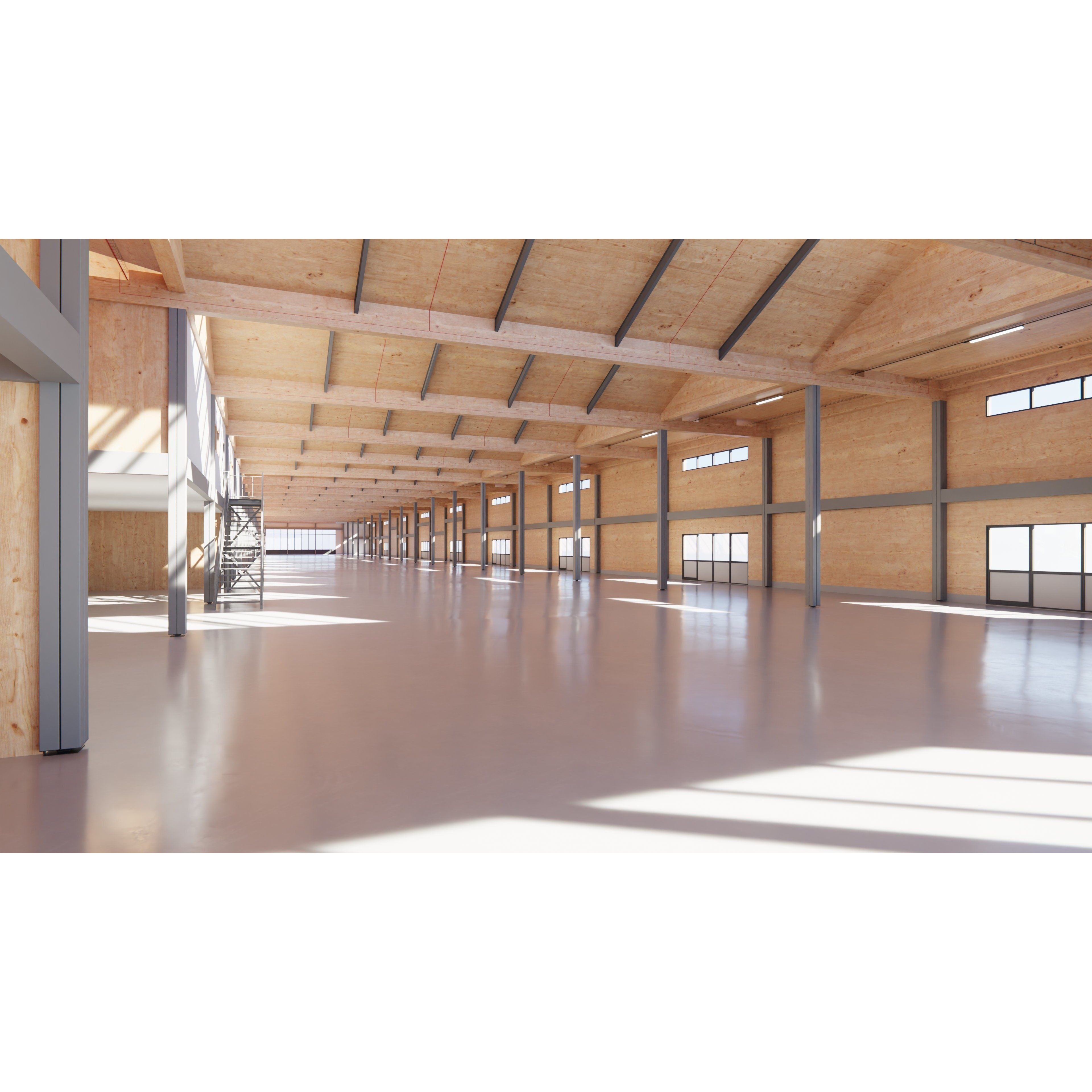 Industrial Warehouse Interior - Low-Poly Game-Ready 3D Model - View 9